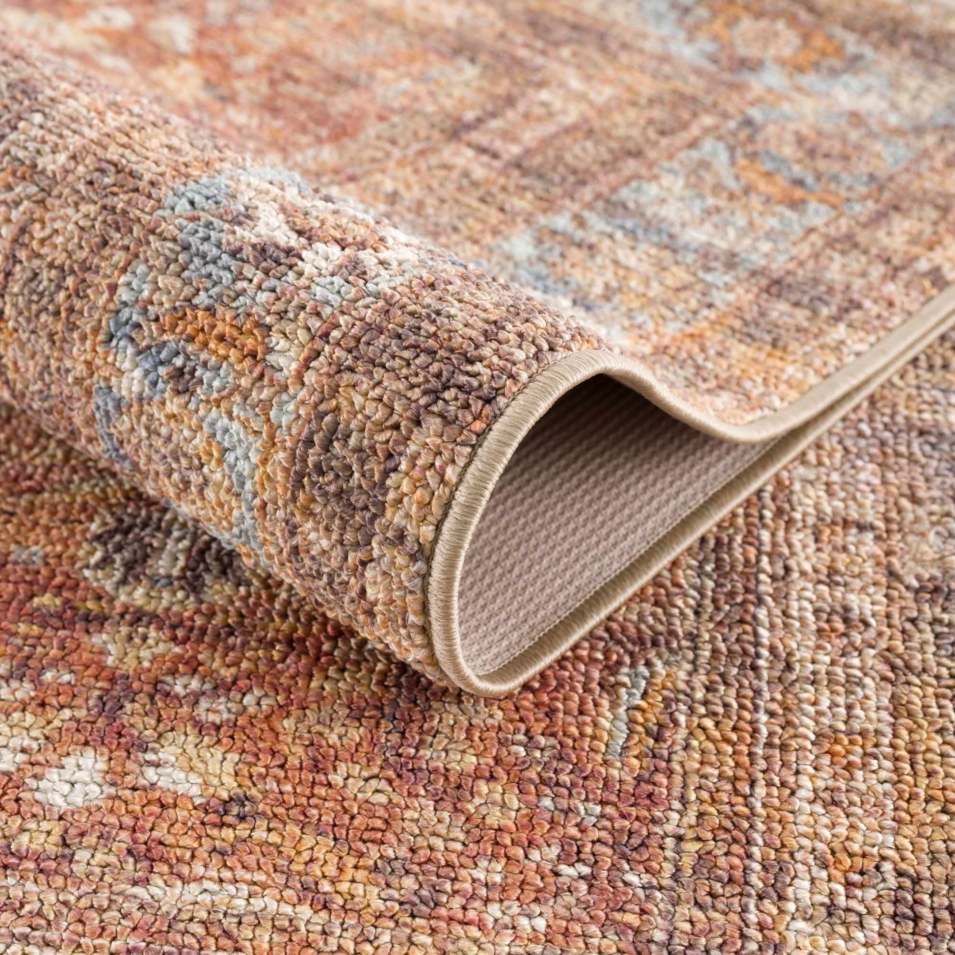 Anshu Peach Washable Area Rug from PriceLows™