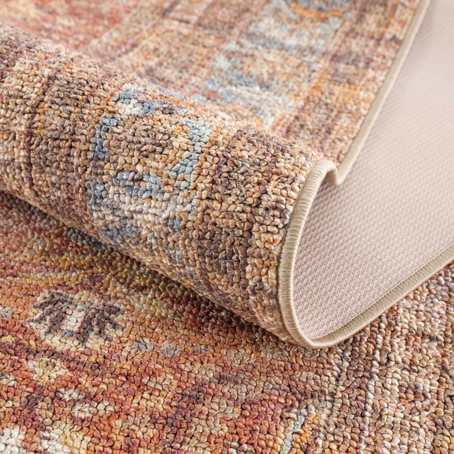Anshu Peach Washable Area Rug from PriceLows™