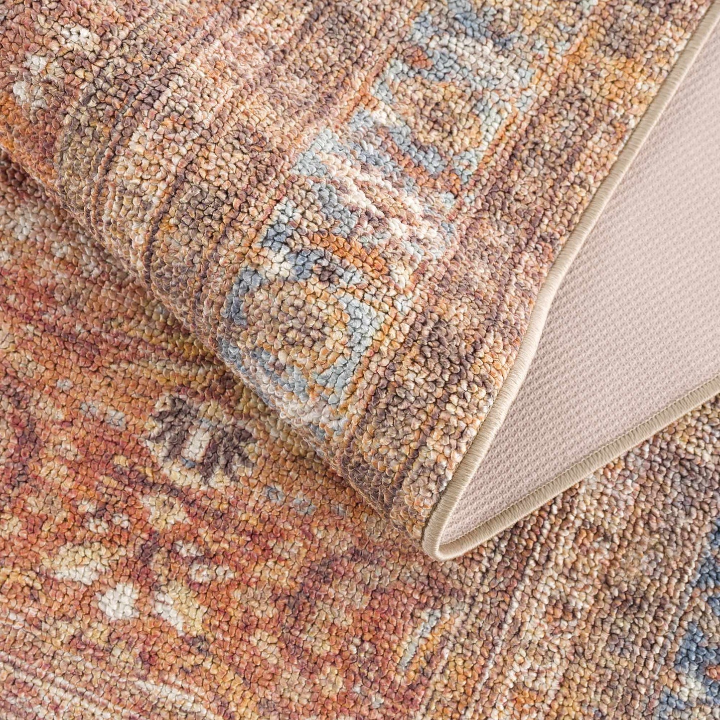 Anshu Peach Washable Area Rug from PriceLows™