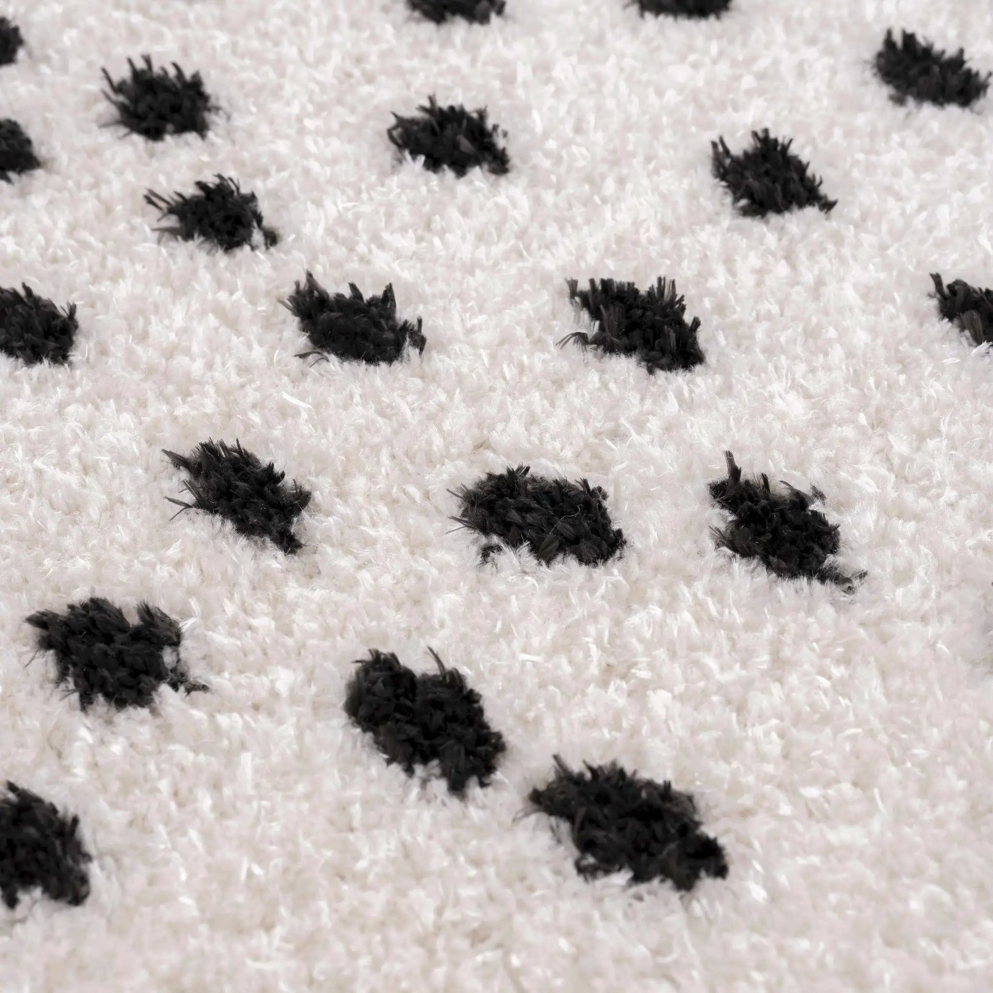 Cansu Black & White Dotted Area Rug from PriceLows™