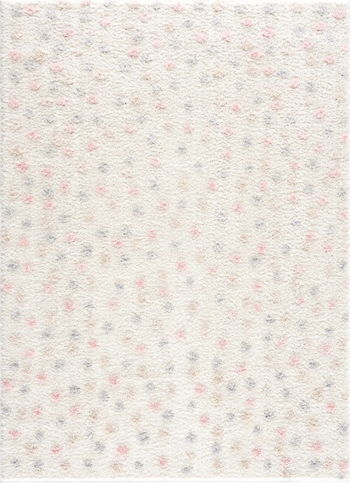 Cansu Pink & Cream Dotted Area Rug from PriceLows™
