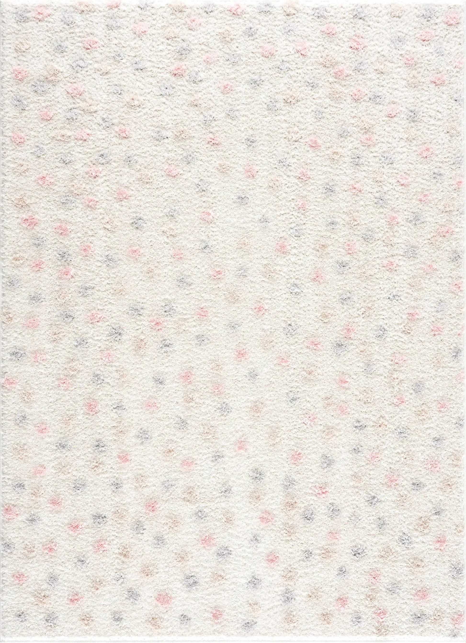 Cansu Pink & Cream Dotted Area Rug from PriceLows™