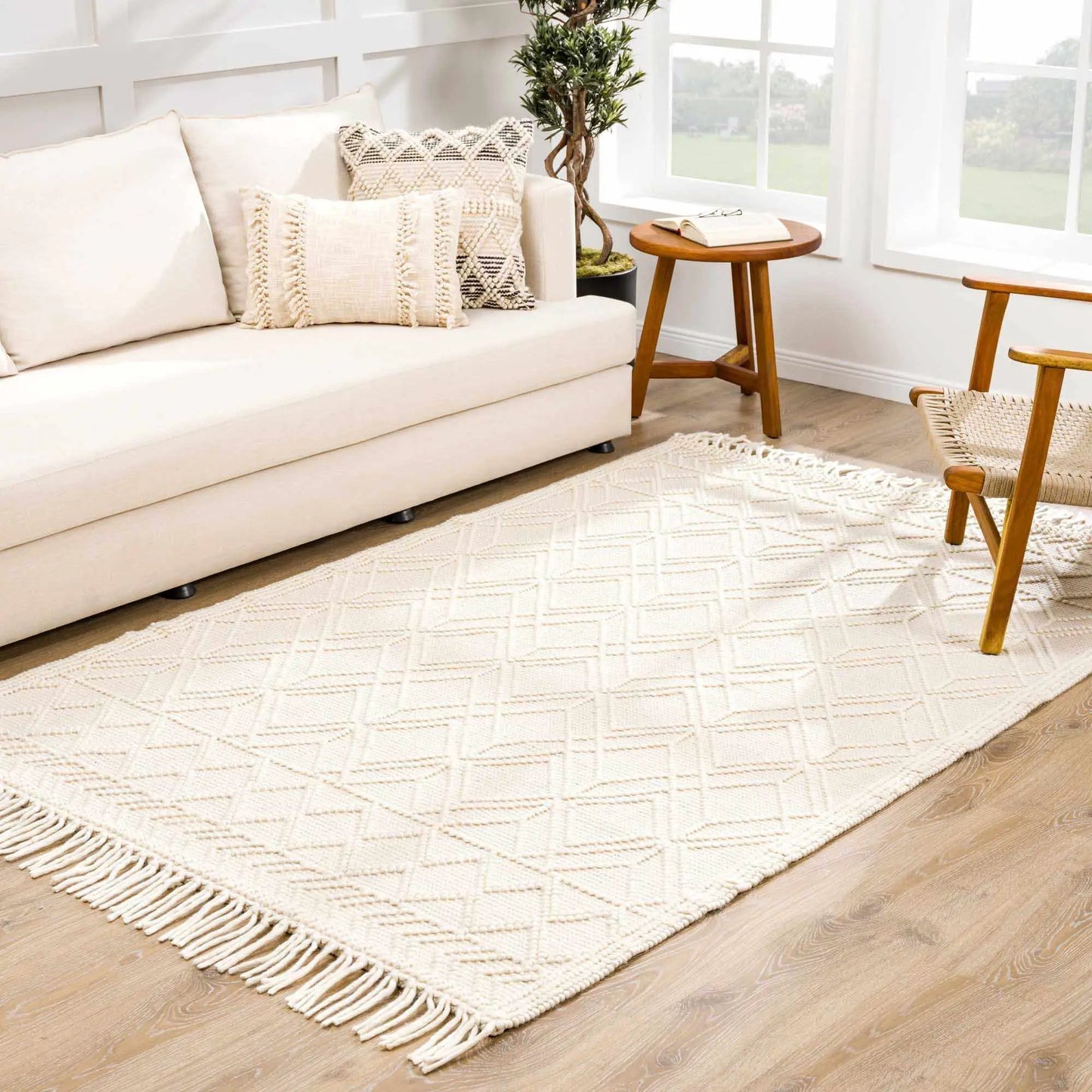 Ramsbury Beige Area Rug from PriceLows™