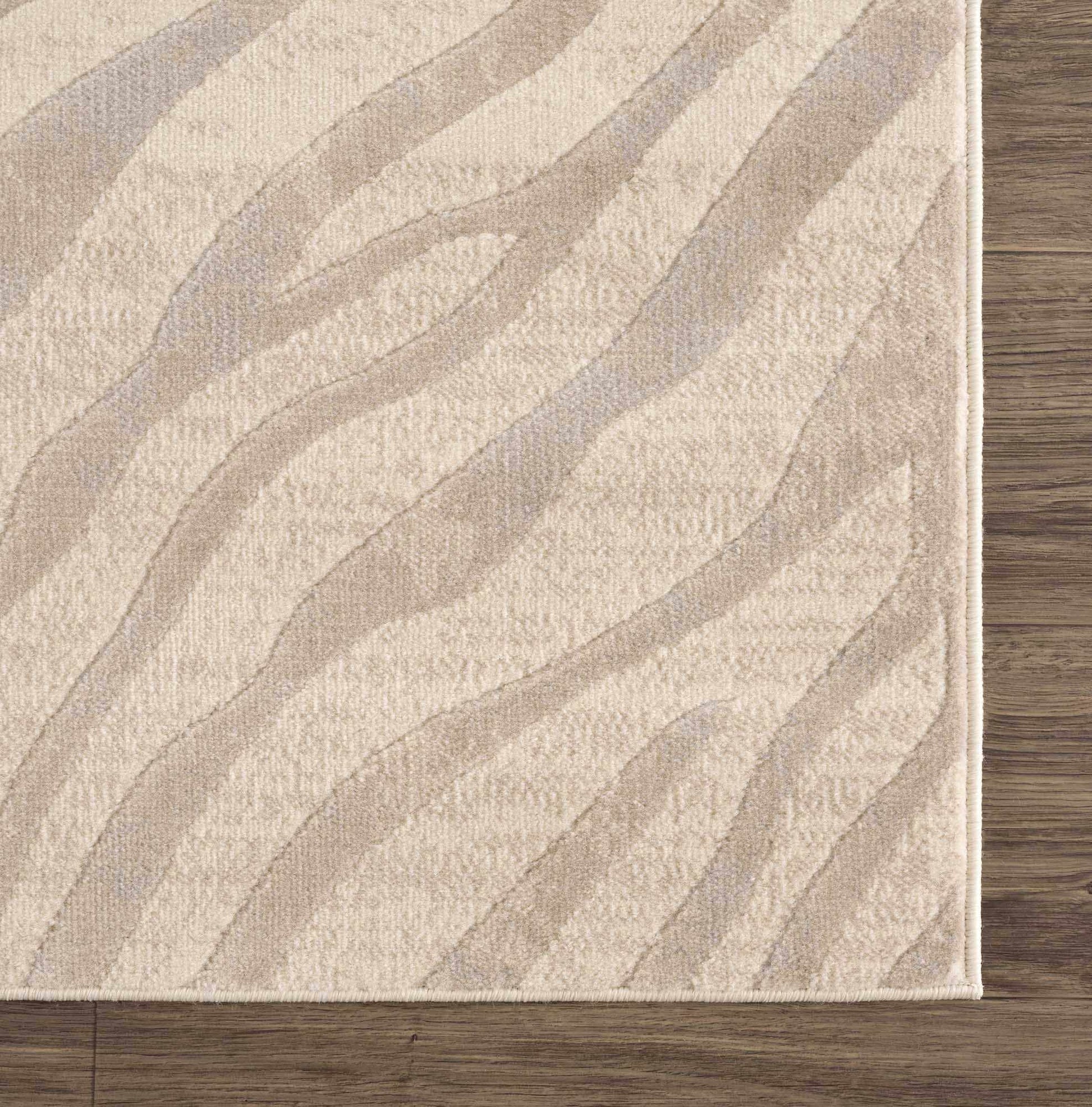 Beige Manteca Zebra Print Area Rug from PriceLows™