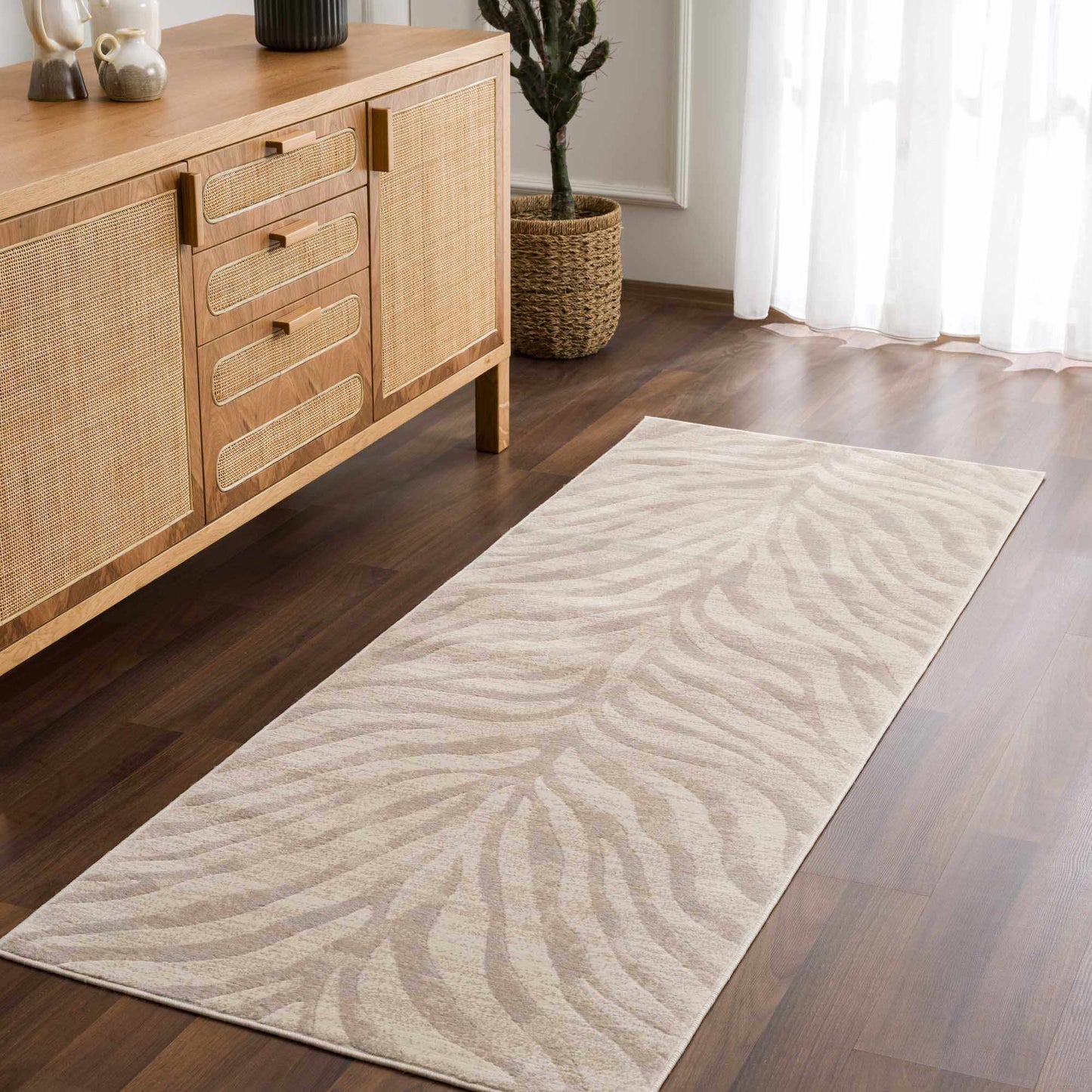 Beige Manteca Zebra Print Area Rug from PriceLows™