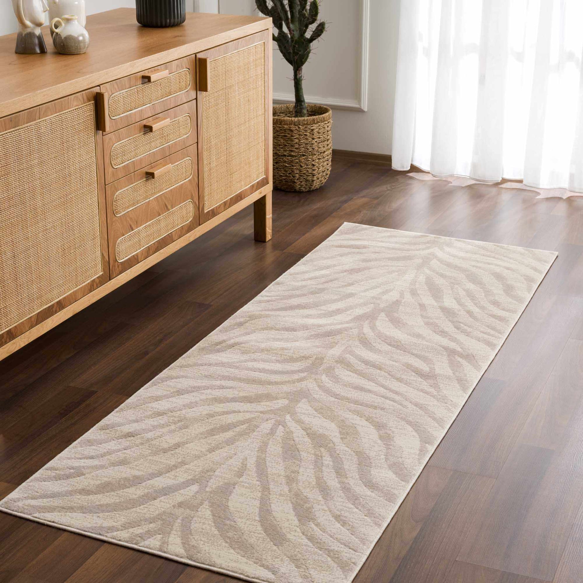Beige Manteca Zebra Print Area Rug from PriceLows™