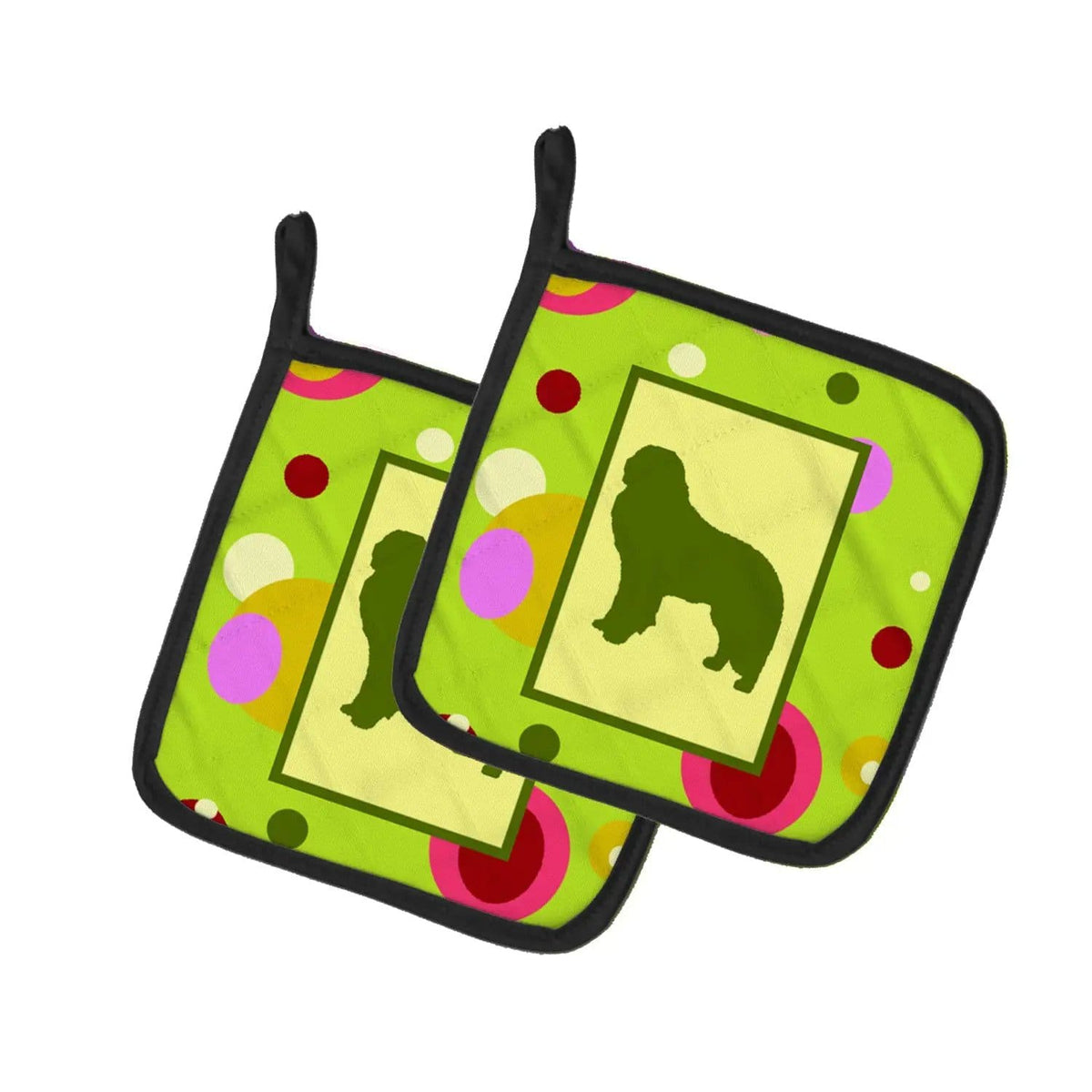 Pot Holder Set of 2 | Heat Resistant Quilted Hot Pads | 7.5 x 7.5 Inch | Kuvasz