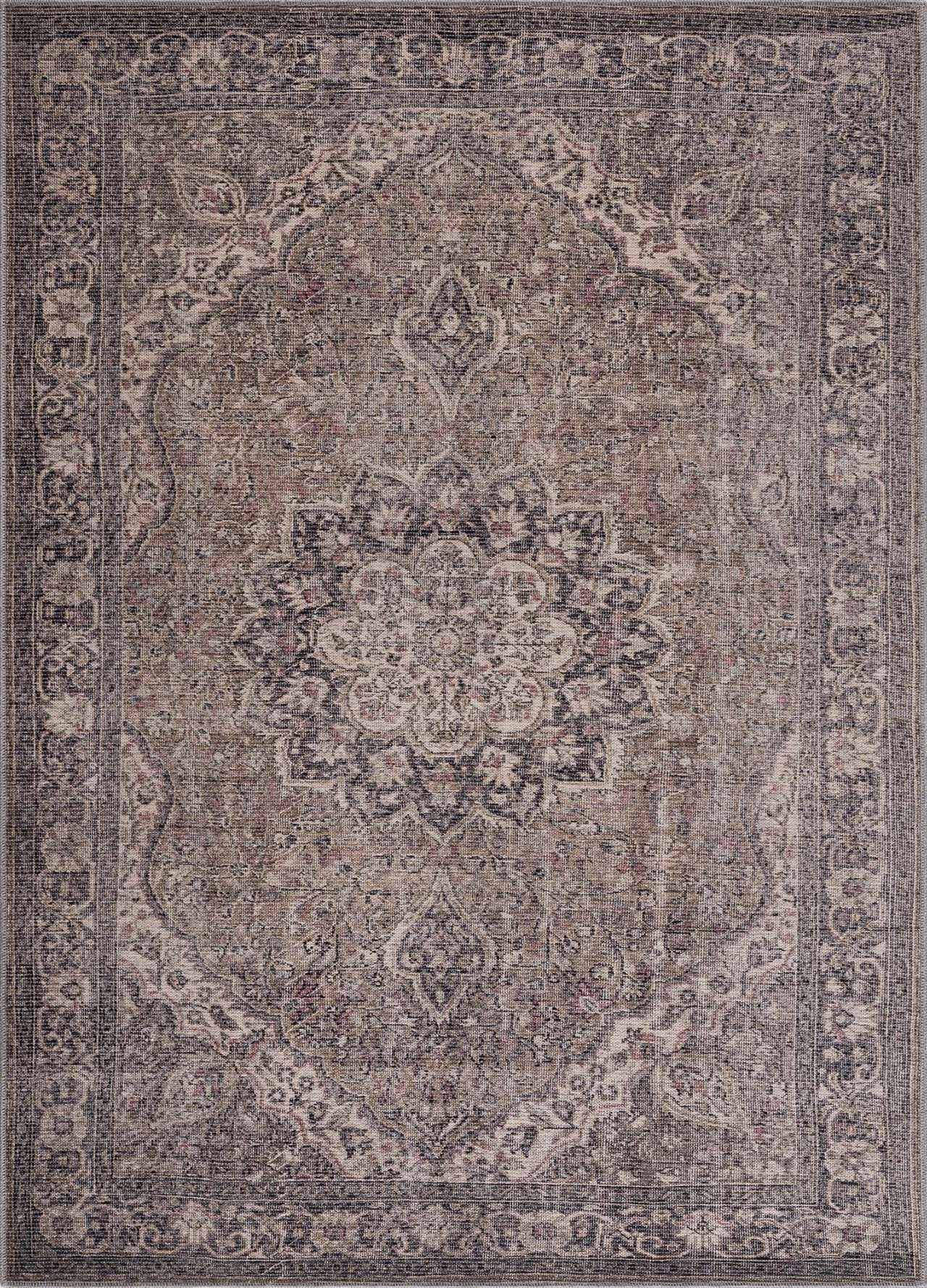 Dusty Sage Greenpoint Medallion Washable Area Rug from PriceLows™