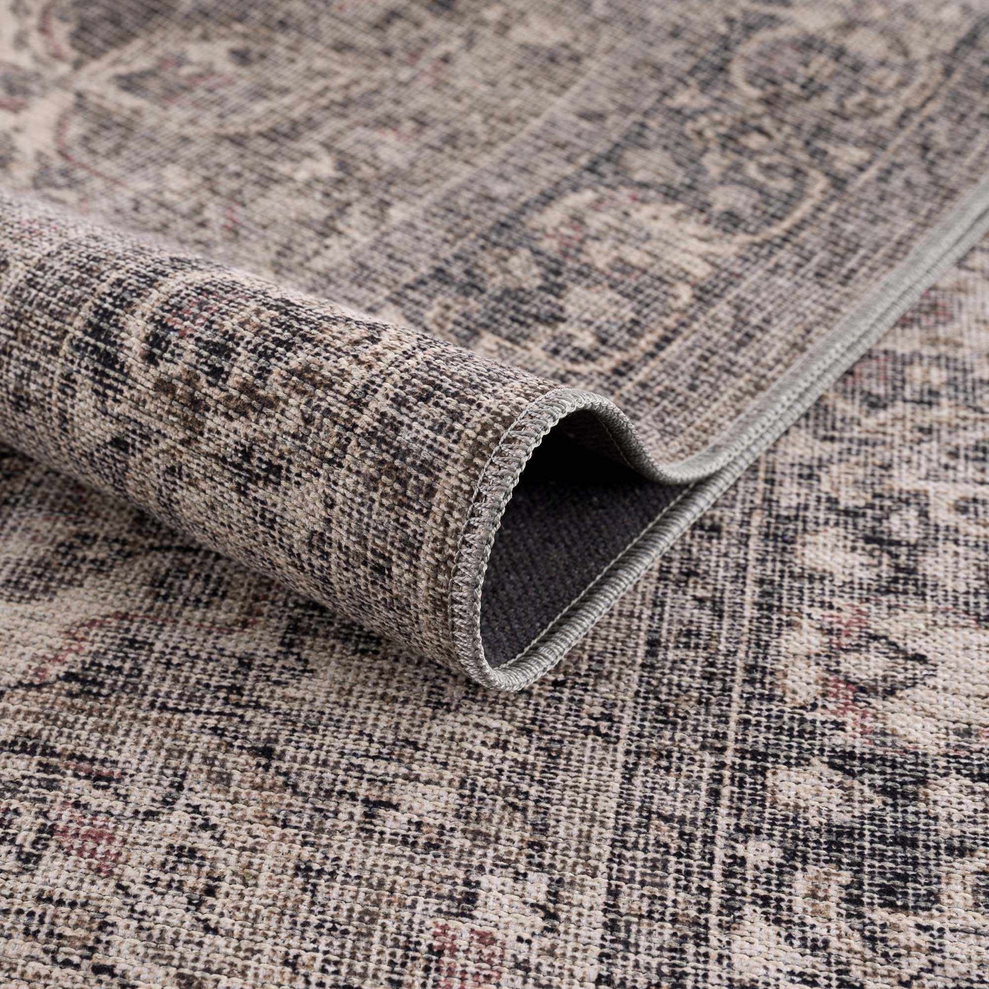 Dusty Sage Greenpoint Medallion Washable Area Rug from PriceLows™