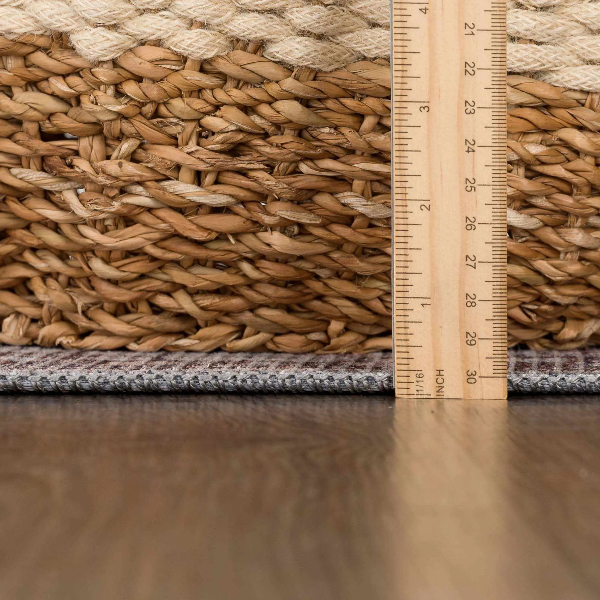 Brown Blue Dauis Vintage Washable Rug from PriceLows™