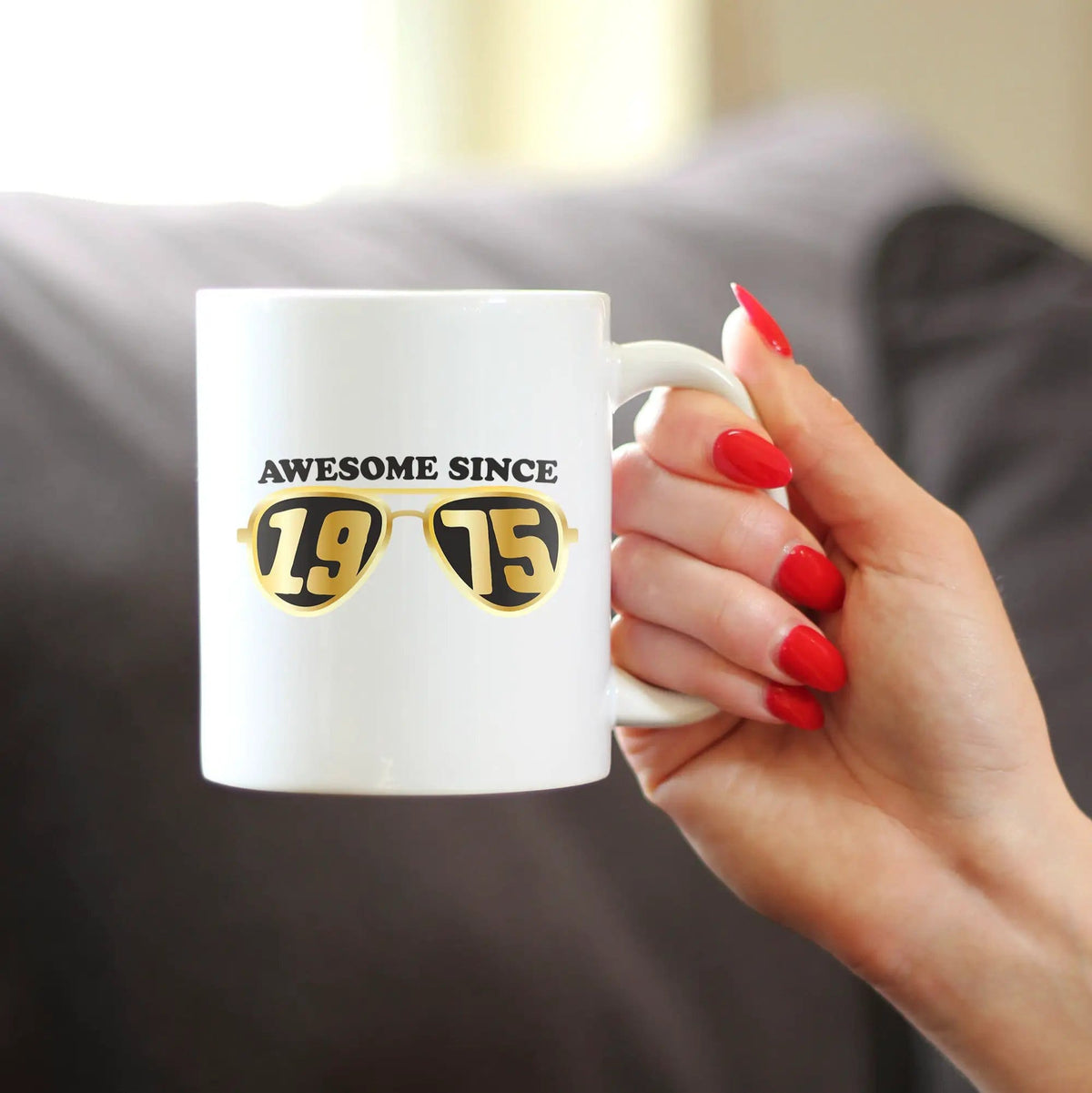 Ceramic Coffee Mug | Dishwasher & Microwave Safe | Double Printed | Awesome Since 1975