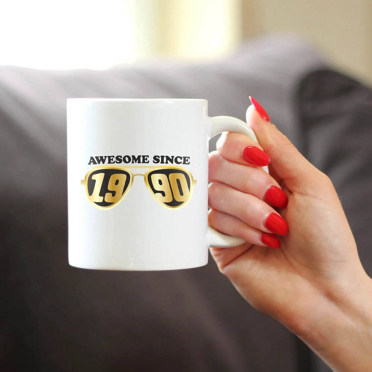 Ceramic Coffee Mug | Dishwasher & Microwave Safe | Double Printed | Awesome Since 1990