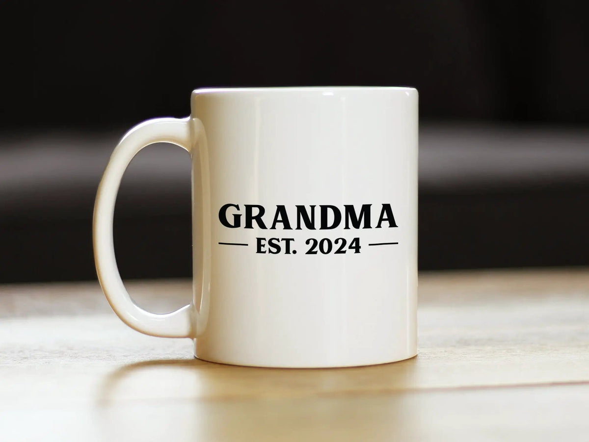 Ceramic Coffee Mug | Dishwasher & Microwave Safe | Double Printed | Grandma Est 2024 - New Grandmother