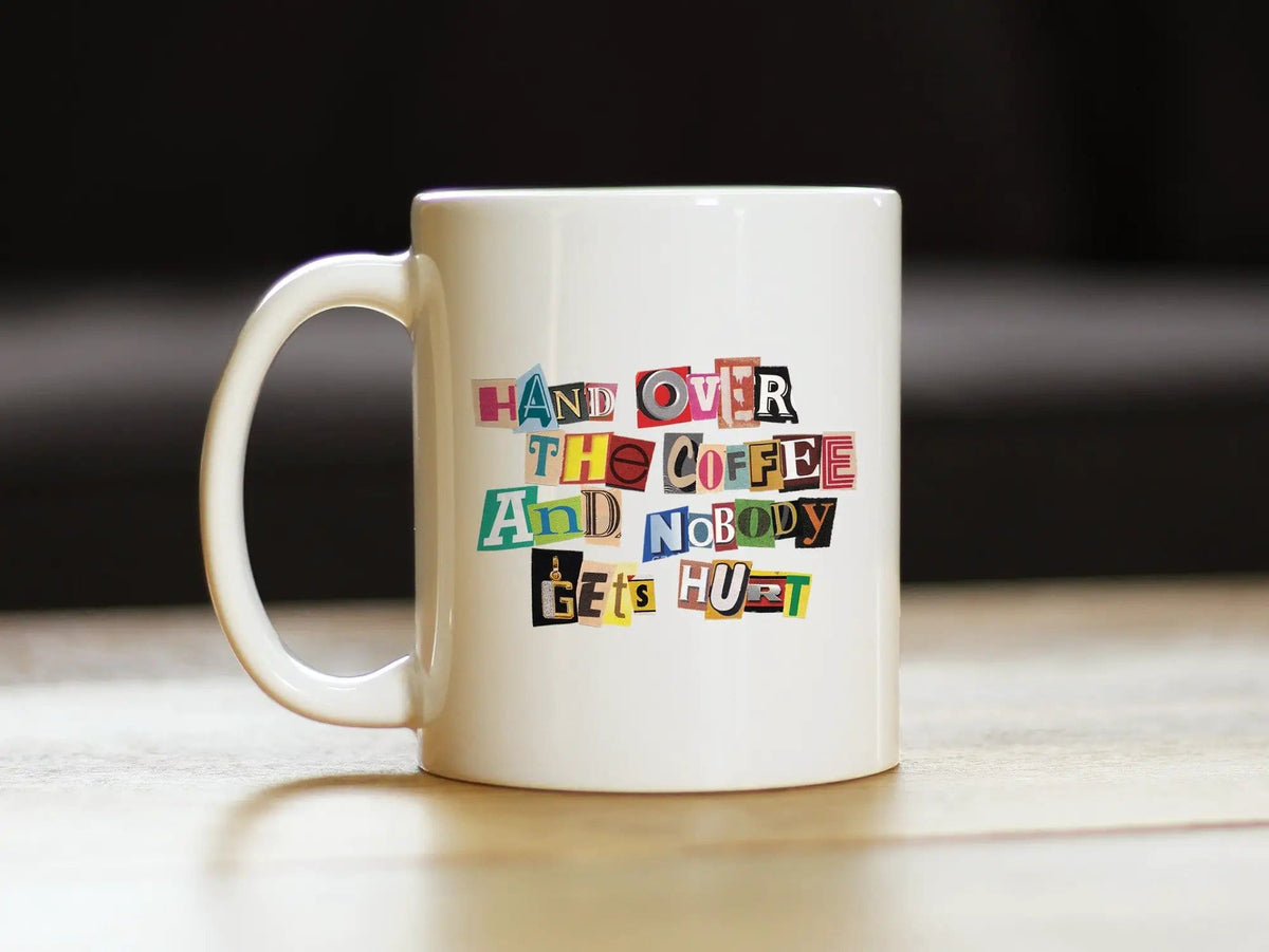 Ceramic Coffee Mug | Dishwasher & Microwave Safe | Double Printed | Coffee Ransom Note