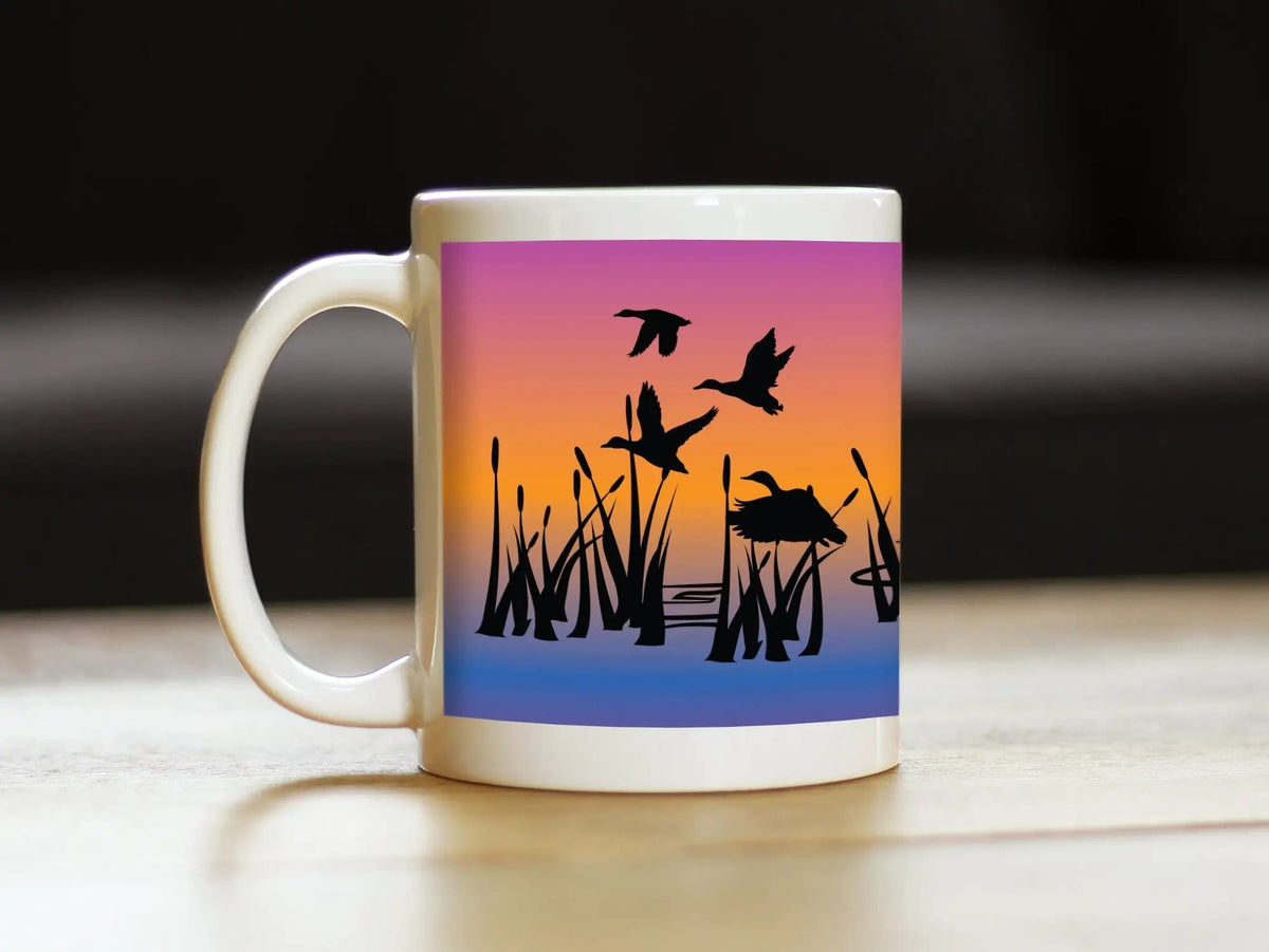 Ceramic Coffee Mug | Dishwasher & Microwave Safe | Double Printed | Duck Pond