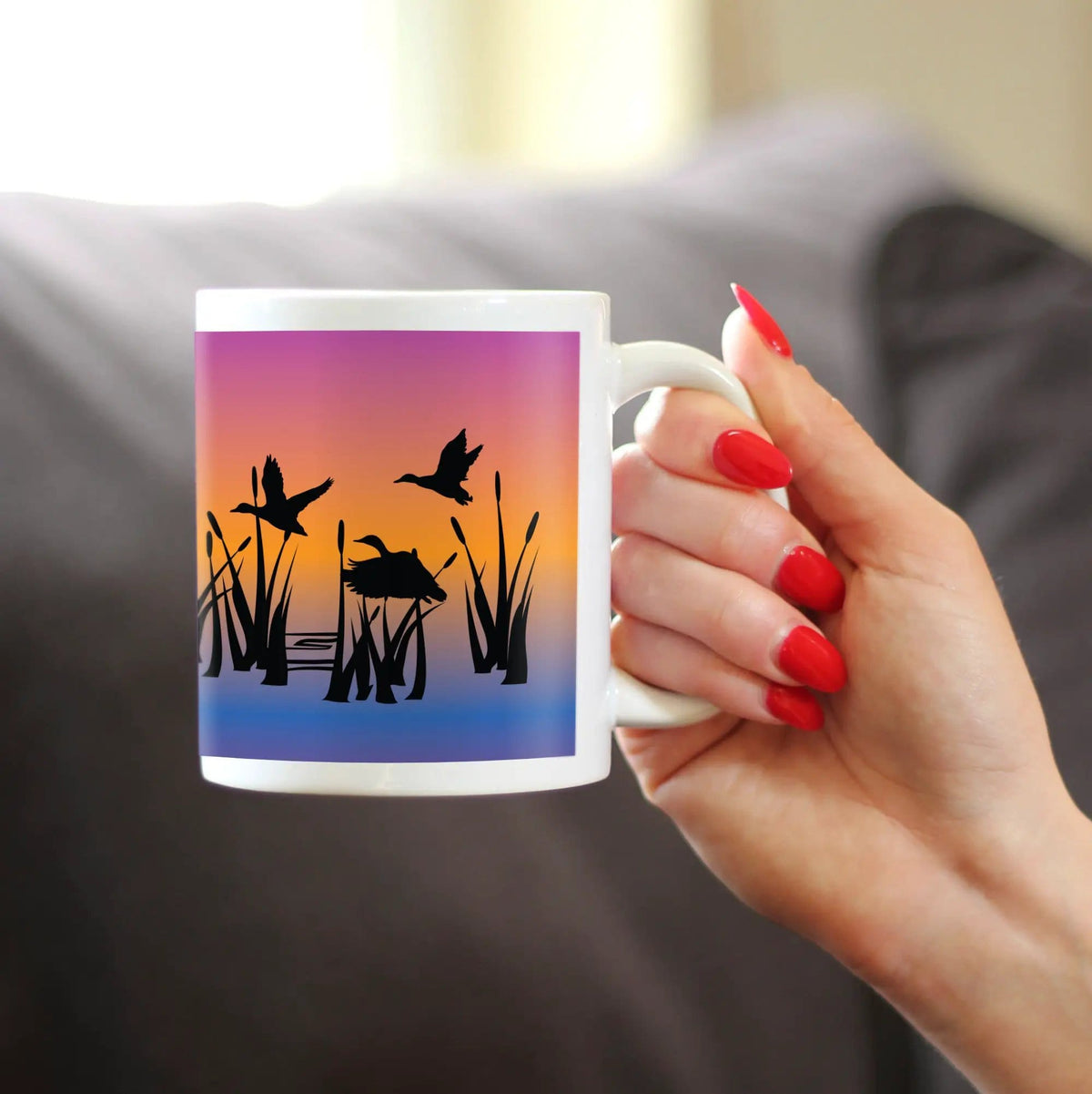Ceramic Coffee Mug | Dishwasher & Microwave Safe | Double Printed | Duck Pond