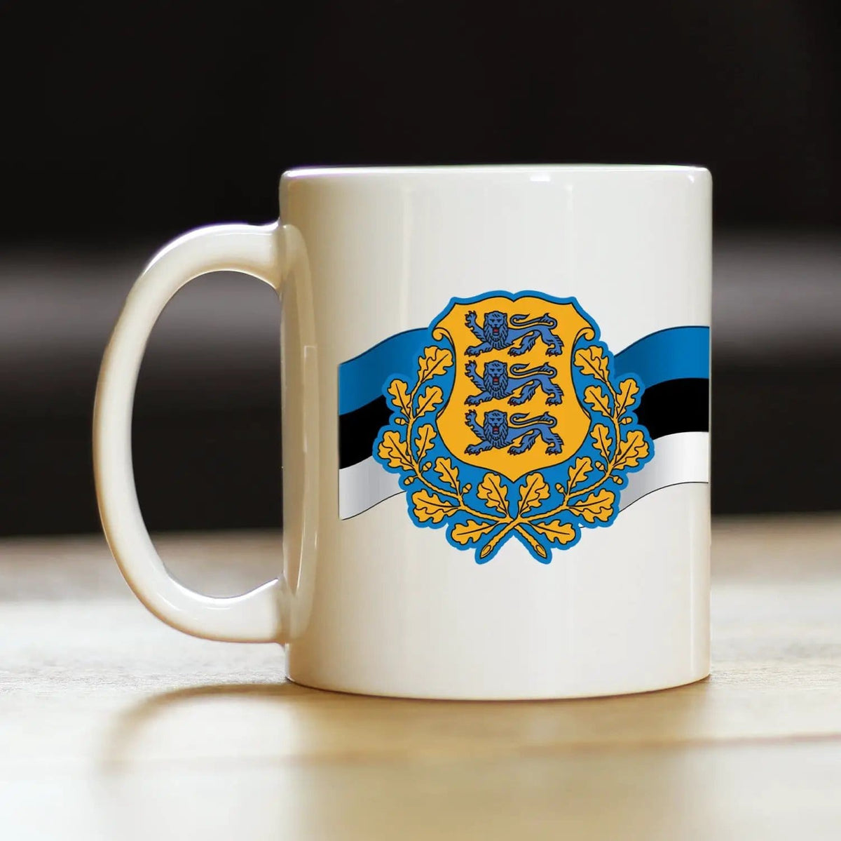 Ceramic Coffee Mug | Dishwasher & Microwave Safe | Double Printed | Estonia Flag