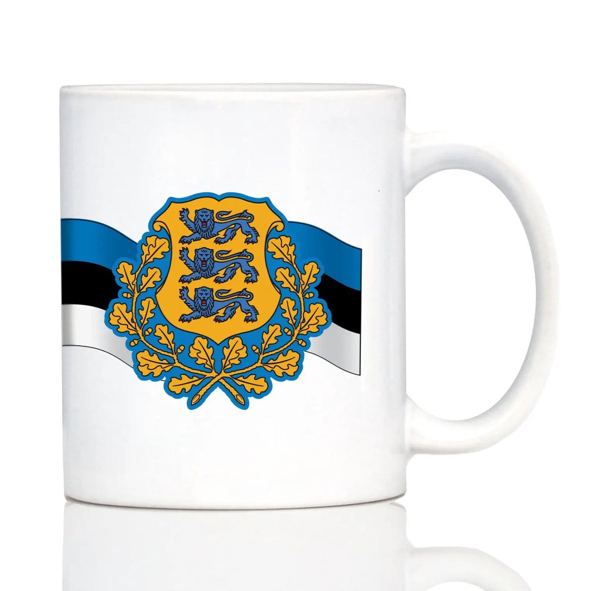 Ceramic Coffee Mug | Dishwasher & Microwave Safe | Double Printed | Estonia Flag