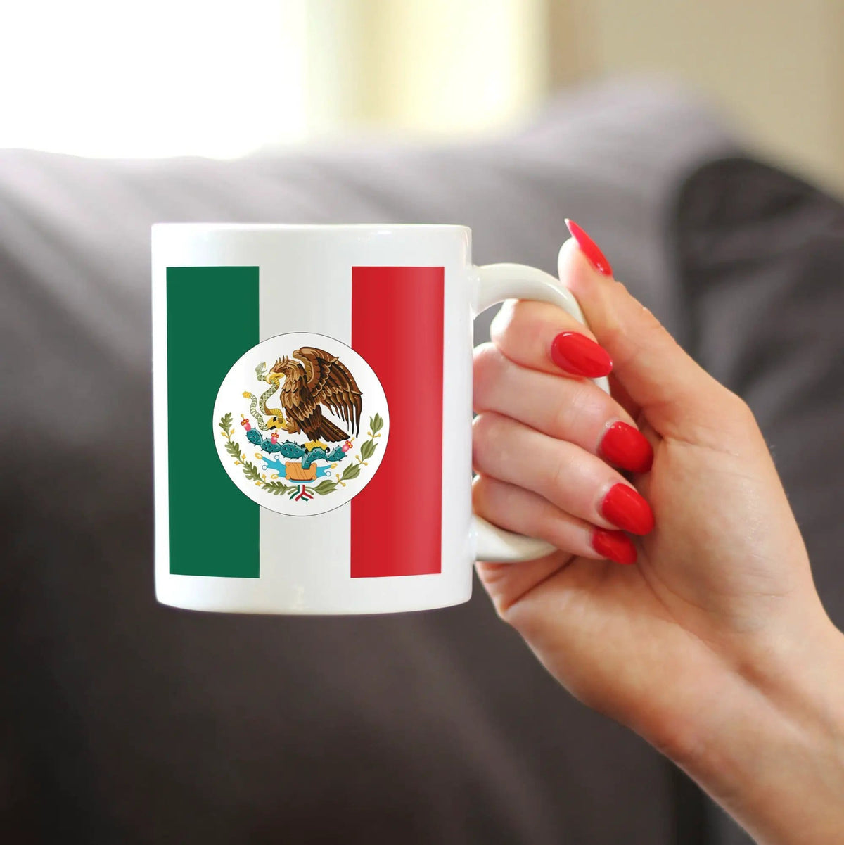 Ceramic Coffee Mug | Dishwasher & Microwave Safe | Double Printed | Mexico Flag