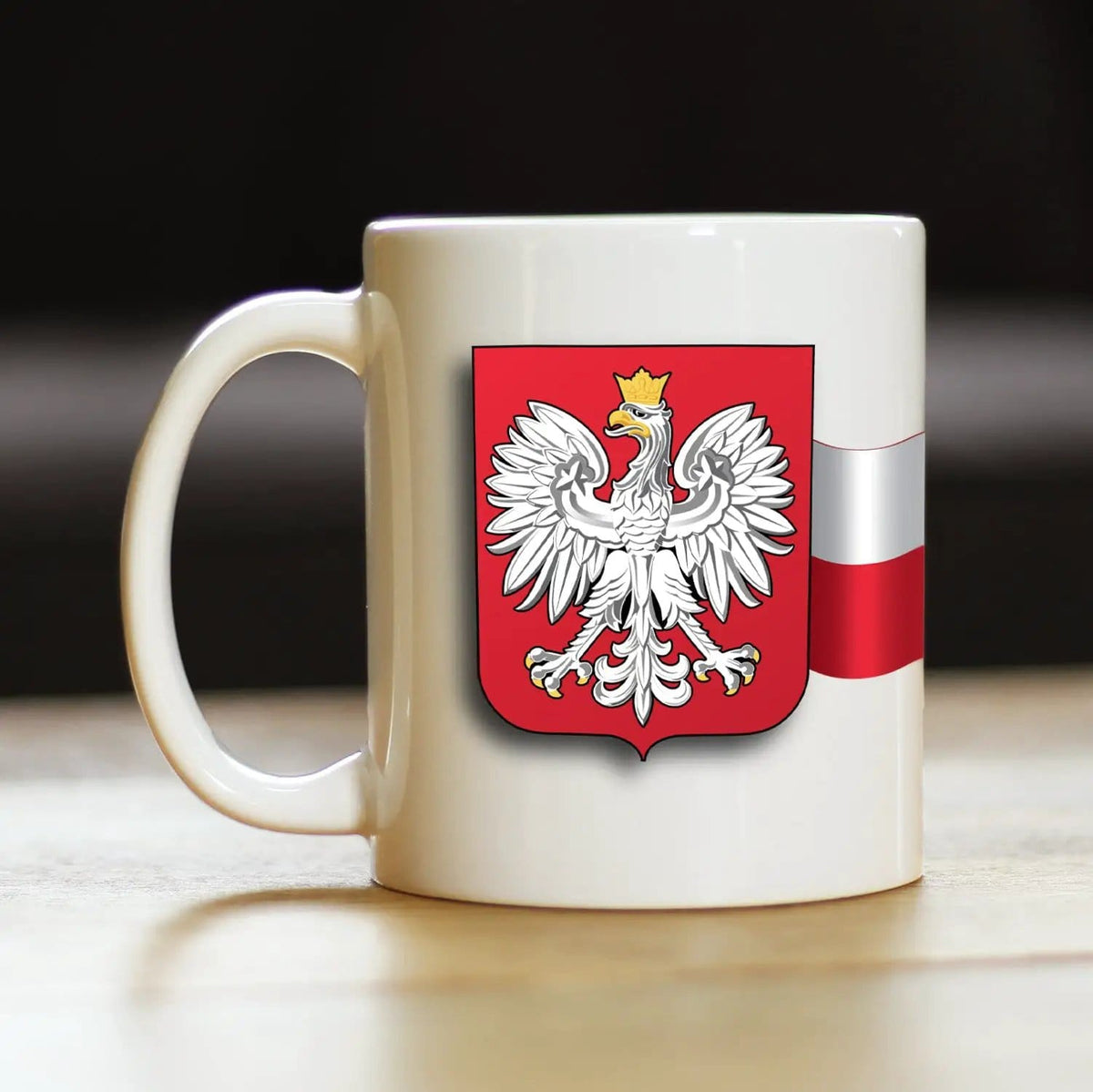 Ceramic Coffee Mug | Dishwasher & Microwave Safe | Double Printed | Poland Flag