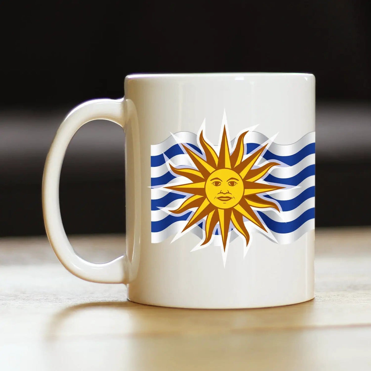 Ceramic Coffee Mug | Dishwasher & Microwave Safe | Double Printed | Uruguay Flag