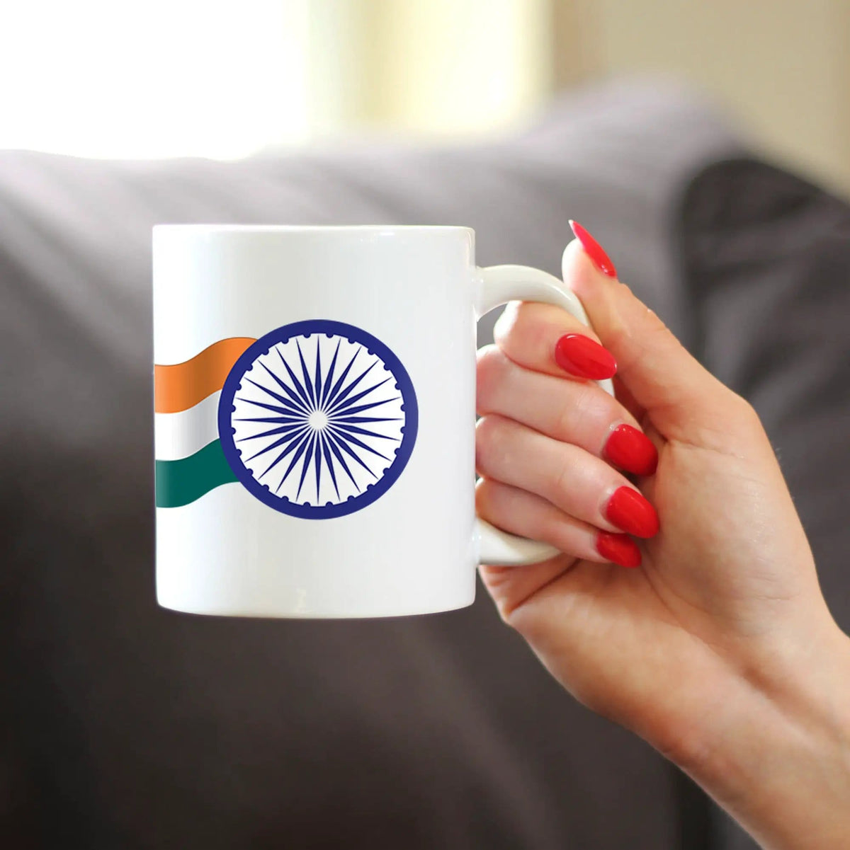 Ceramic Coffee Mug | Dishwasher & Microwave Safe | Double Printed | India Flag