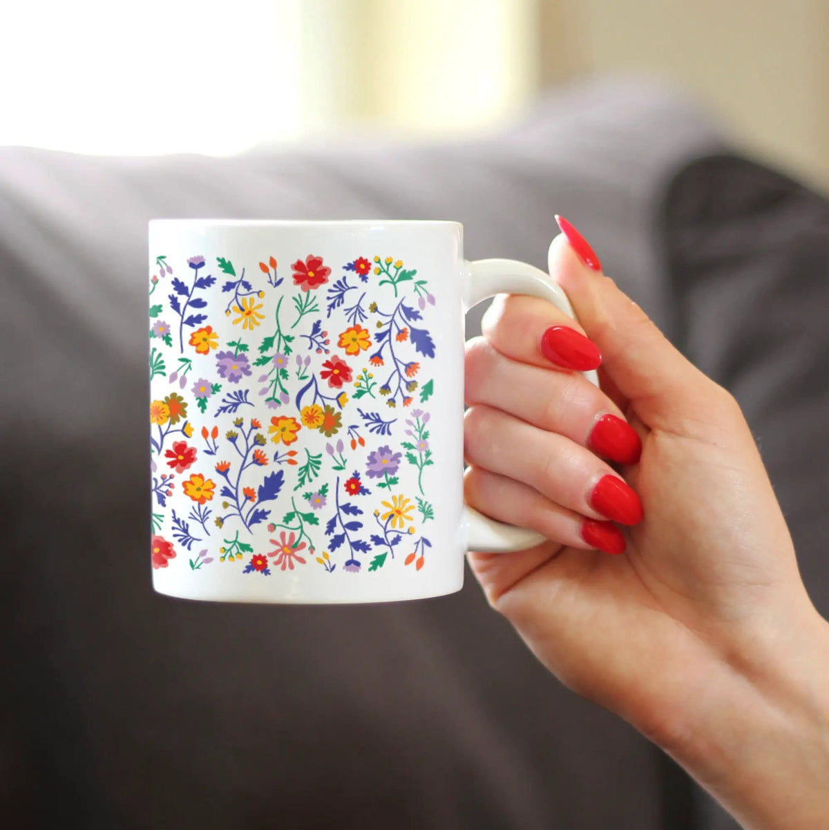 Ceramic Coffee Mug | Dishwasher & Microwave Safe | Double Printed | Spring Floral