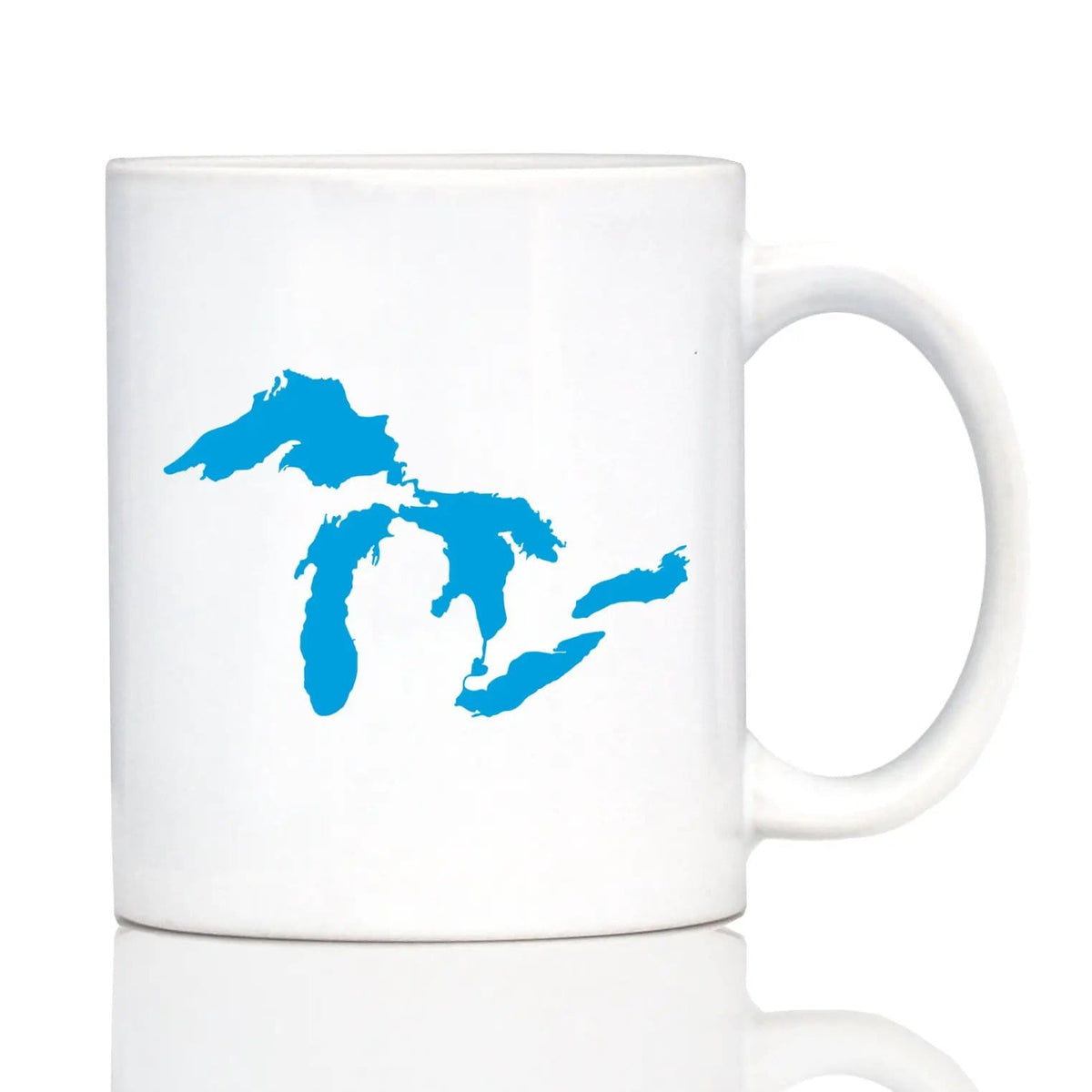 Ceramic Coffee Mug | Dishwasher & Microwave Safe | Double Printed | Great Lakes Map