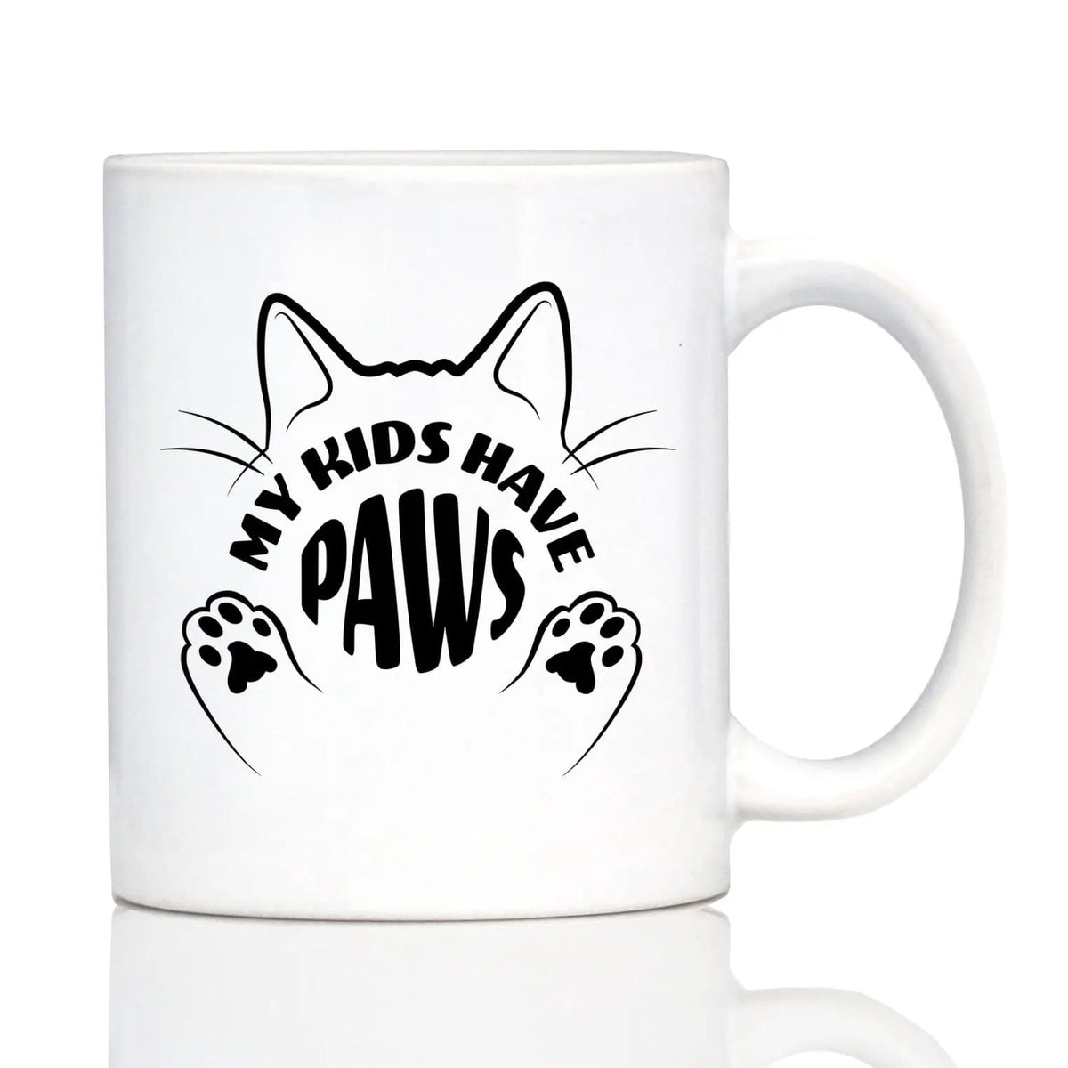 Ceramic Coffee Mug | Dishwasher & Microwave Safe | Double Printed | Kids Have Paws Cat