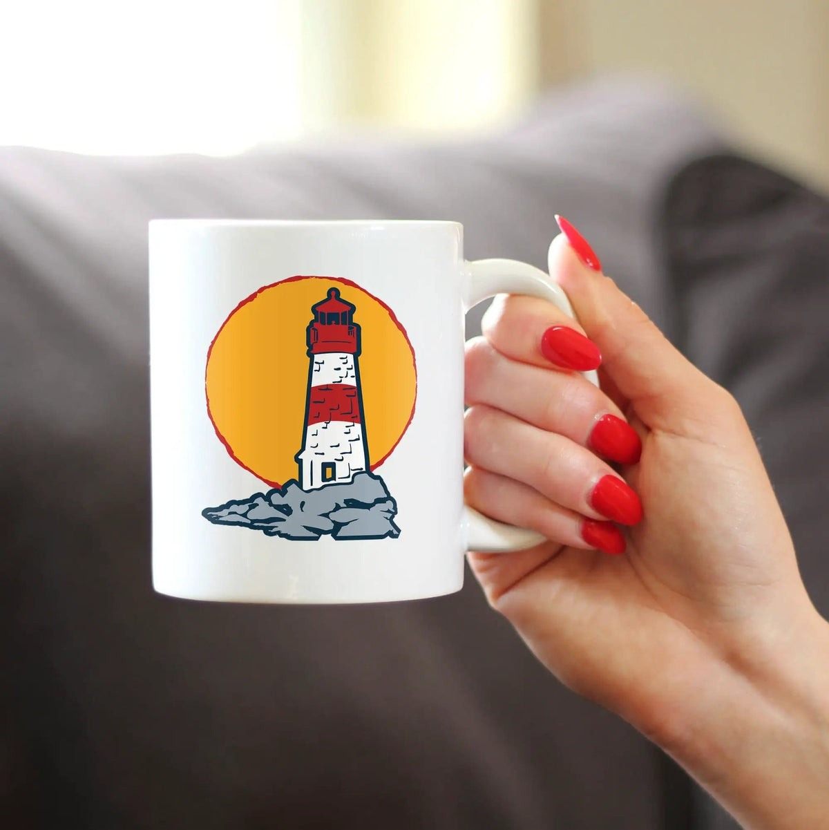 Ceramic Coffee Mug | Dishwasher & Microwave Safe | Double Printed | Lighthouse