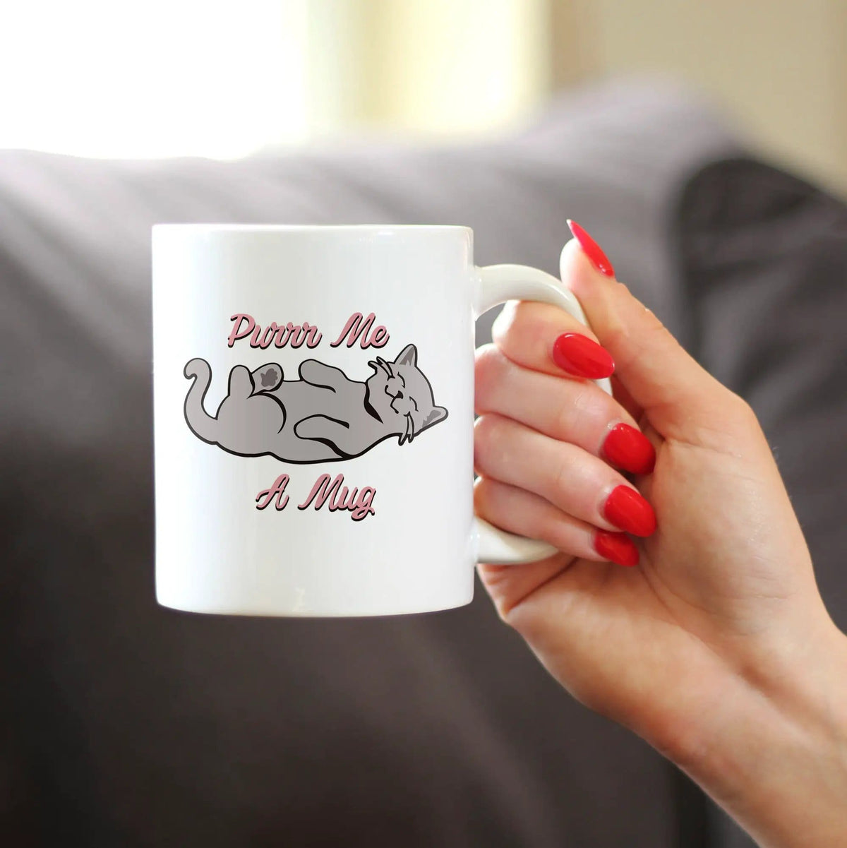 Ceramic Coffee Mug | Dishwasher & Microwave Safe | Double Printed | Purr Me A