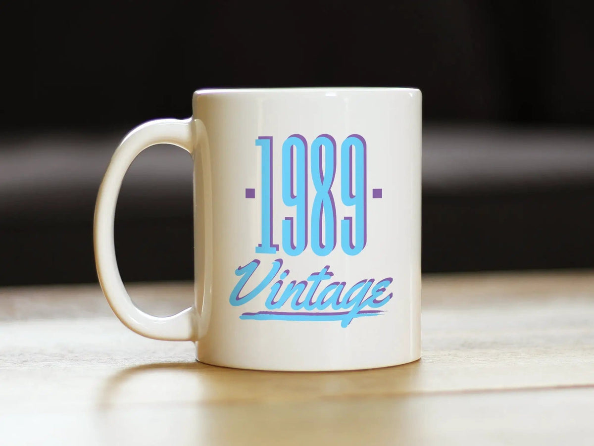 Ceramic Coffee Mug | Dishwasher & Microwave Safe | Double Printed | Vintage 1989 - Fun 37th Birthday
