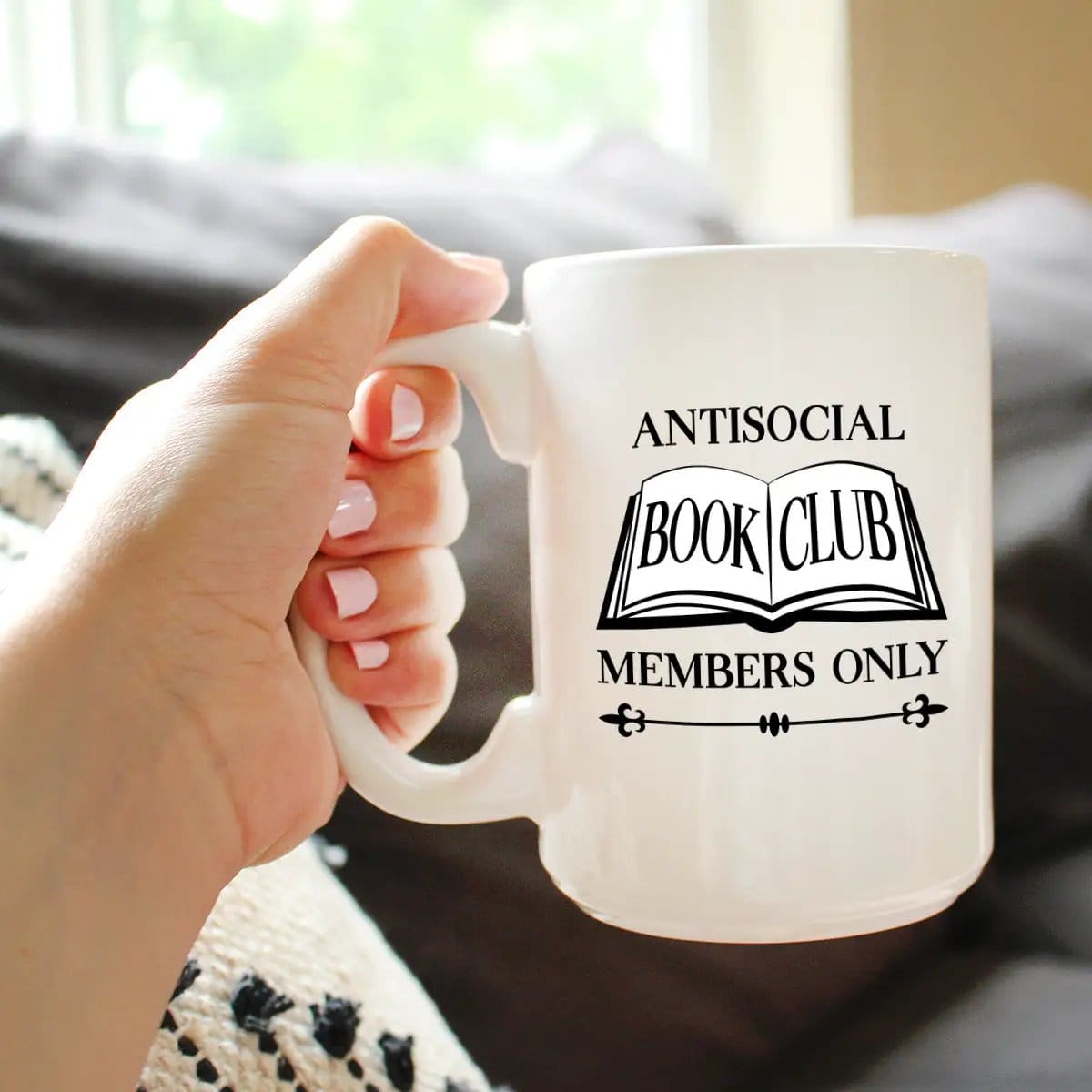 Ceramic Coffee Mug | Dishwasher & Microwave Safe | Double Printed | Antisocial Book Club