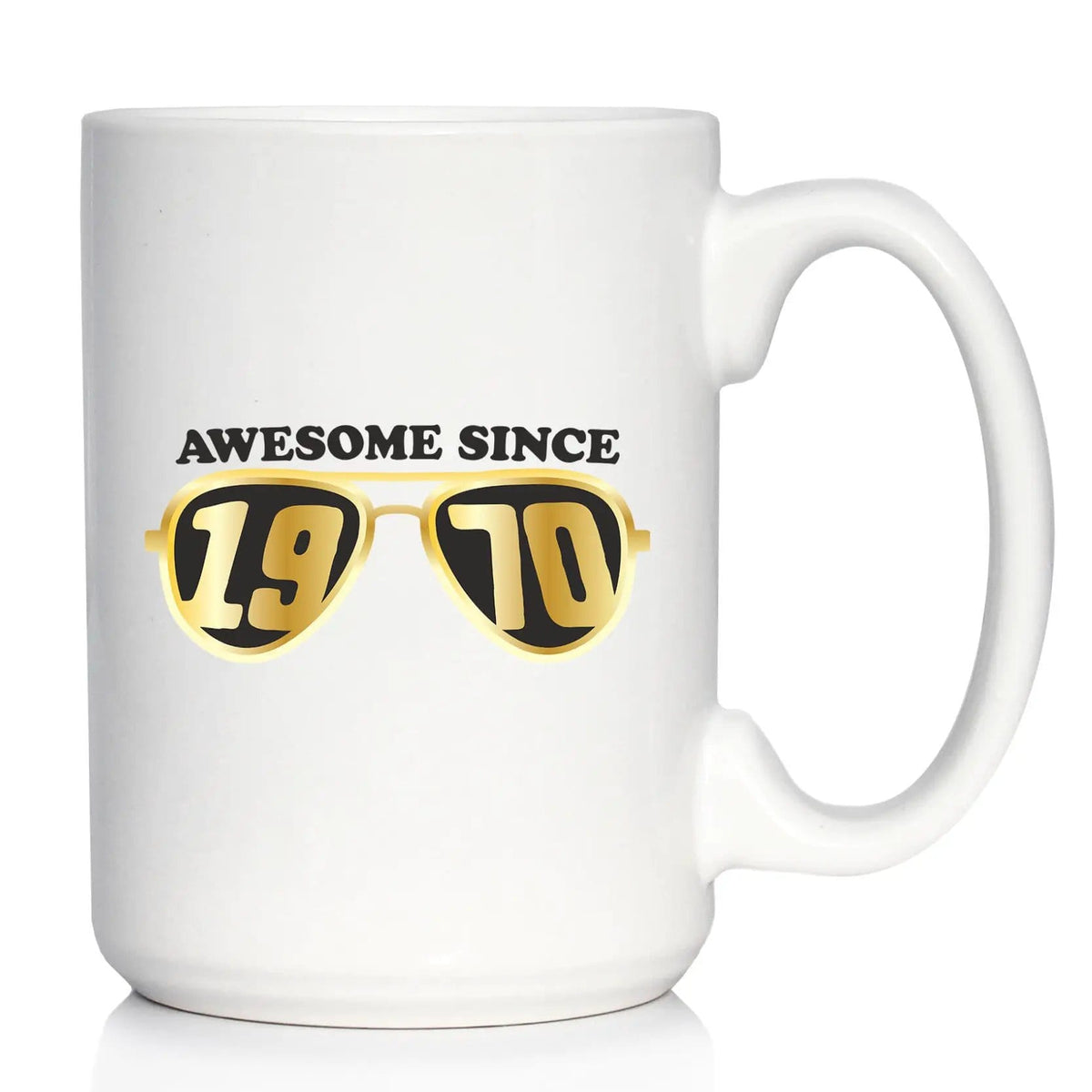 Ceramic Coffee Mug | Dishwasher & Microwave Safe | Double Printed | Awesome Since 1970
