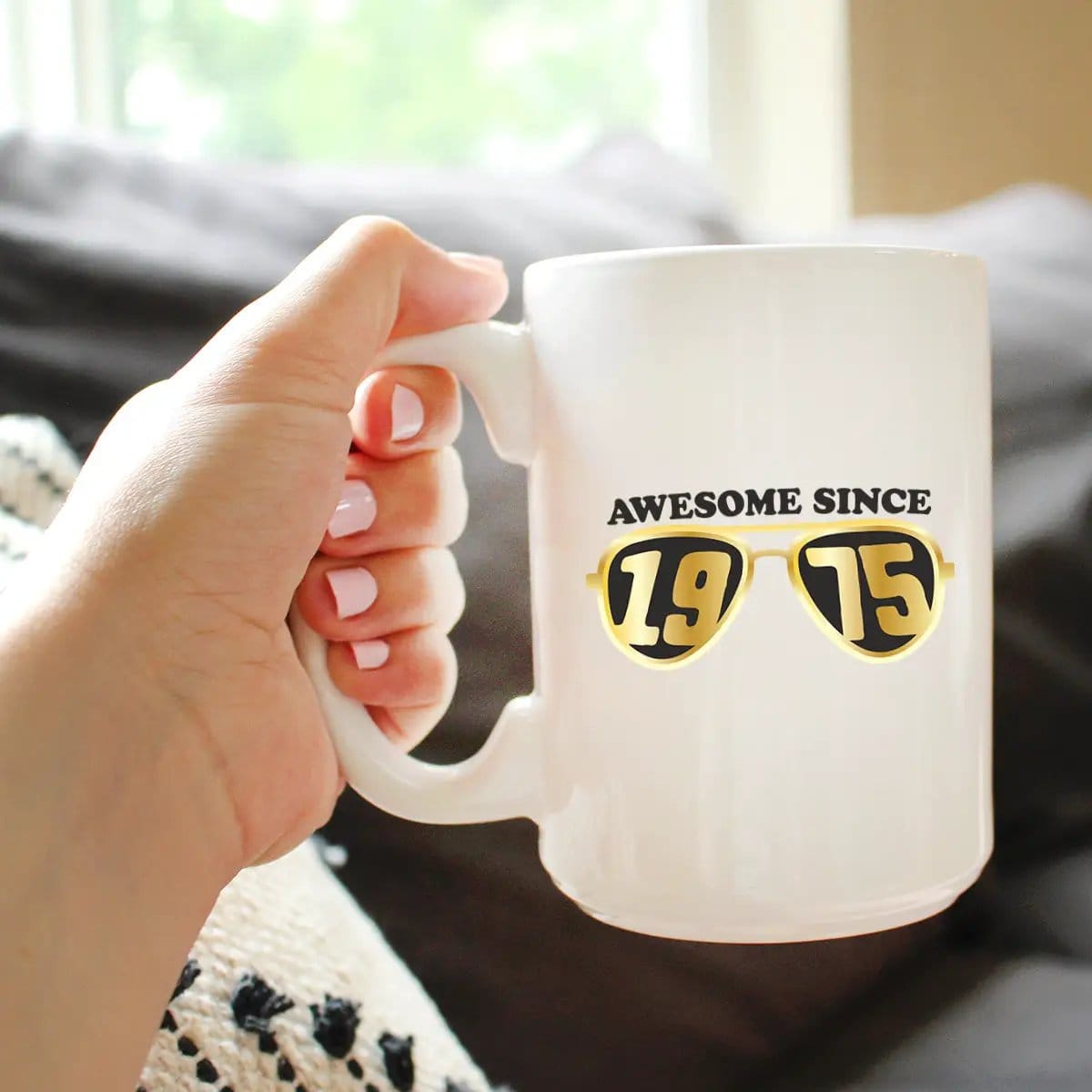 Ceramic Coffee Mug | Dishwasher & Microwave Safe | Double Printed | Awesome Since 1975