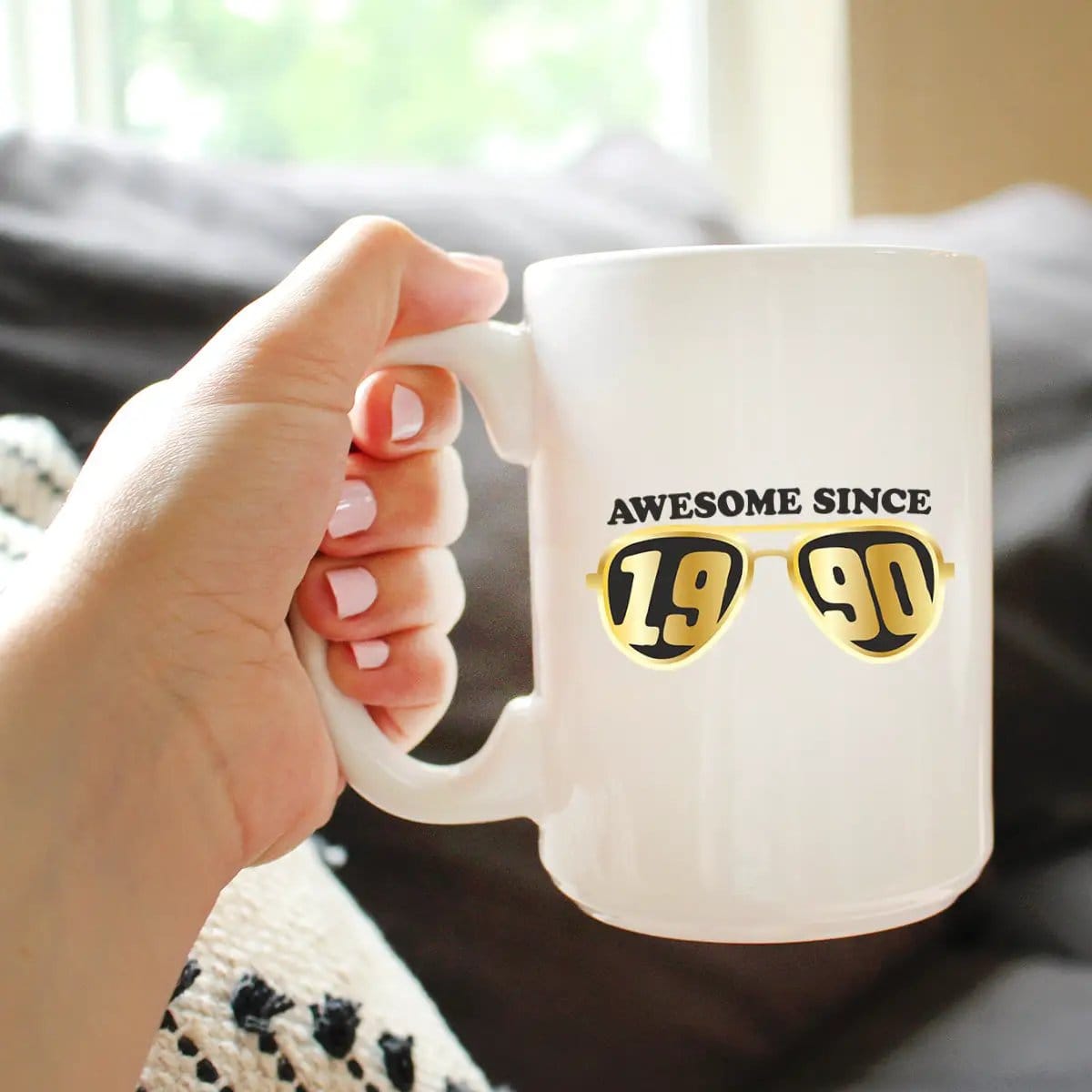 Ceramic Coffee Mug | Dishwasher & Microwave Safe | Double Printed | Awesome Since 1990