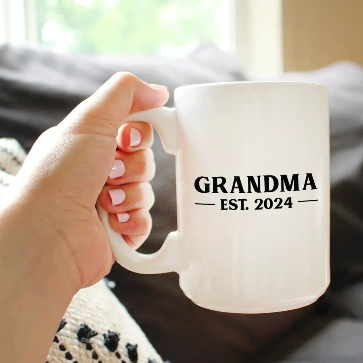 Ceramic Coffee Mug | Dishwasher & Microwave Safe | Double Printed | Grandma Est 2024 - New Grandmother