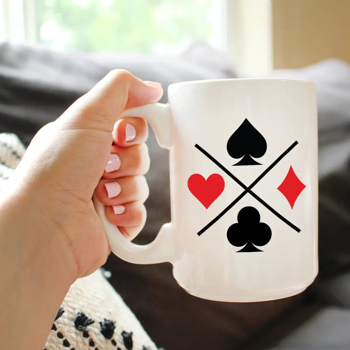 Ceramic Coffee Mug | Dishwasher & Microwave Safe | Double Printed | Card Suits
