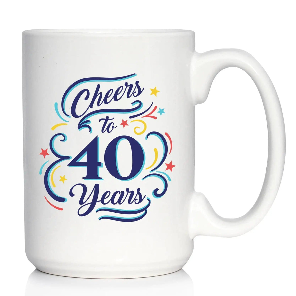 Ceramic Coffee Mug | Dishwasher & Microwave Safe | Double Printed | Cheers to 40 Years