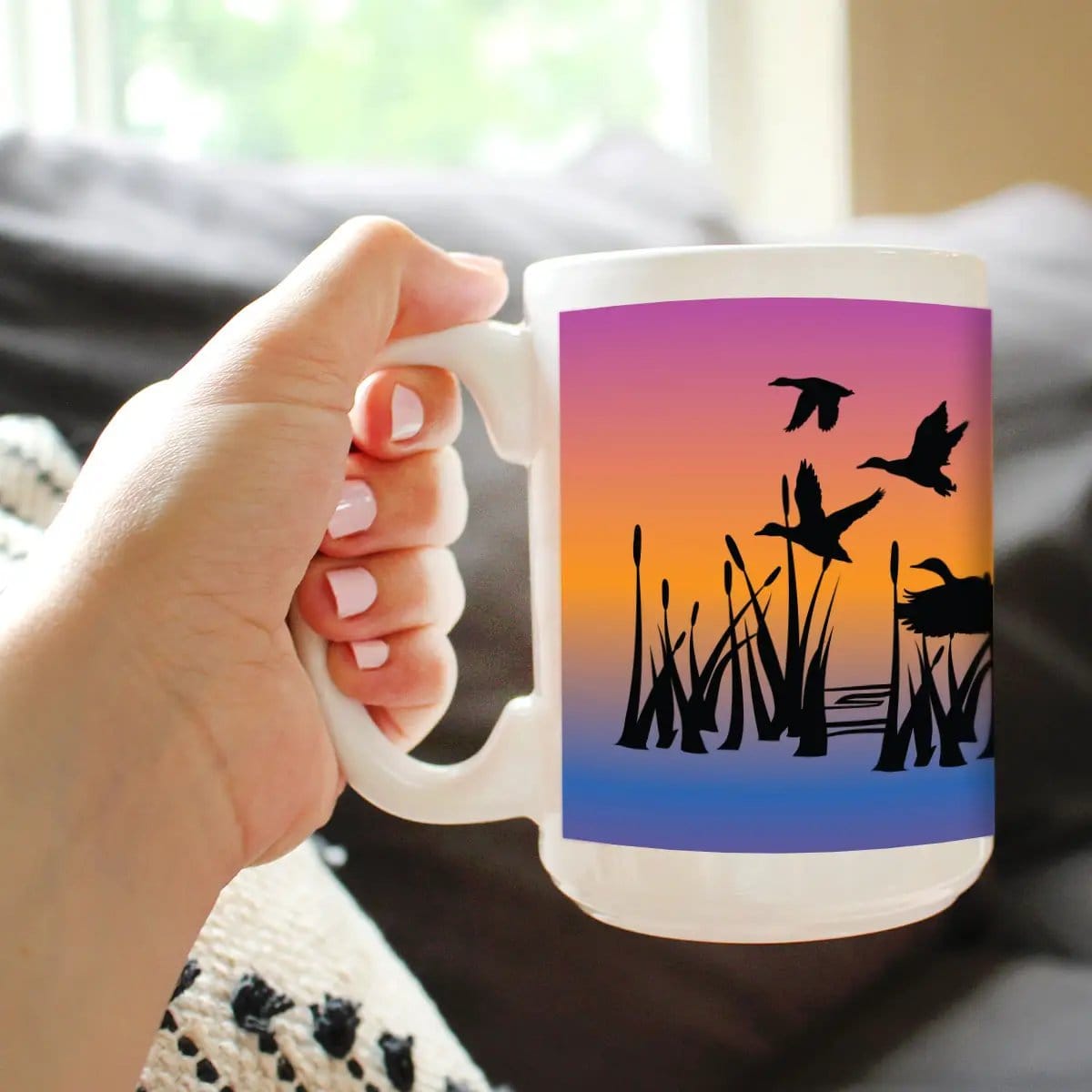 Ceramic Coffee Mug | Dishwasher & Microwave Safe | Double Printed | Duck Pond