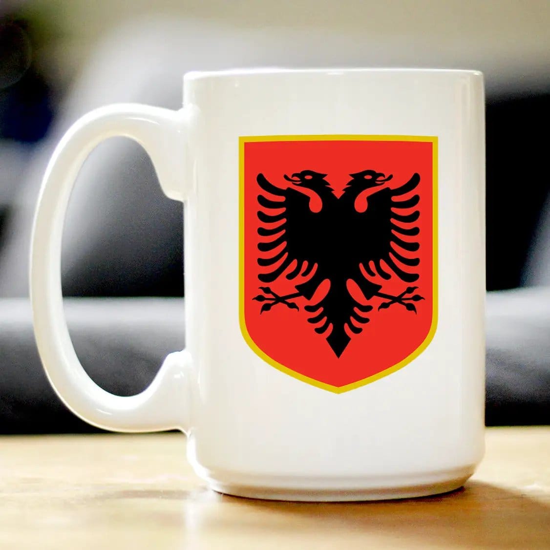 Ceramic Coffee Mug | Dishwasher & Microwave Safe | Double Printed | Albania Flag