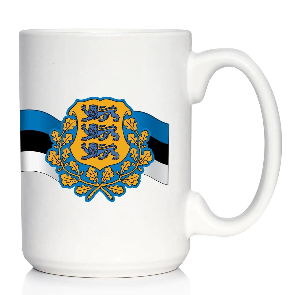 Ceramic Coffee Mug | Dishwasher & Microwave Safe | Double Printed | Estonia Flag