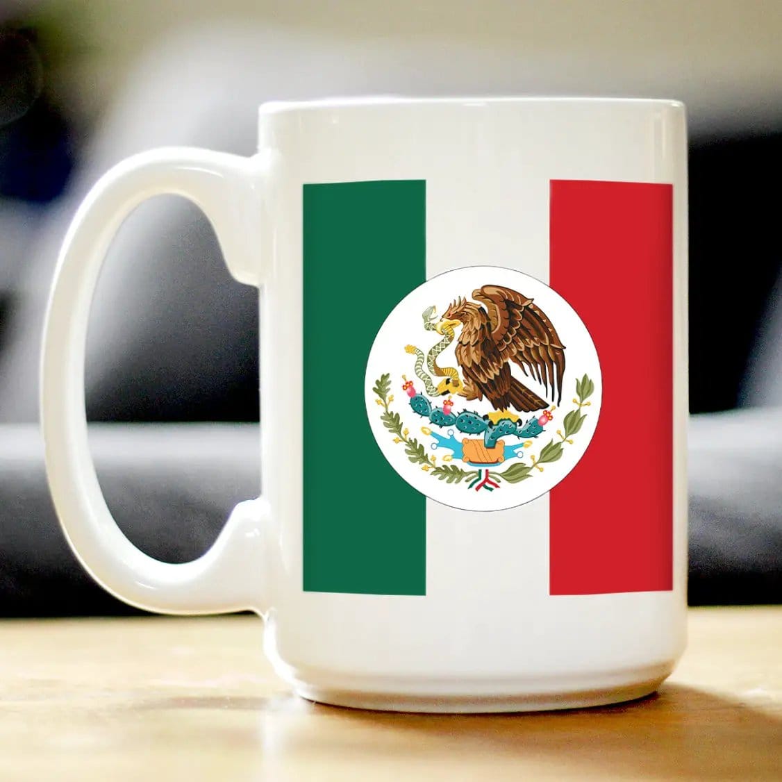 Ceramic Coffee Mug | Dishwasher & Microwave Safe | Double Printed | Mexico Flag