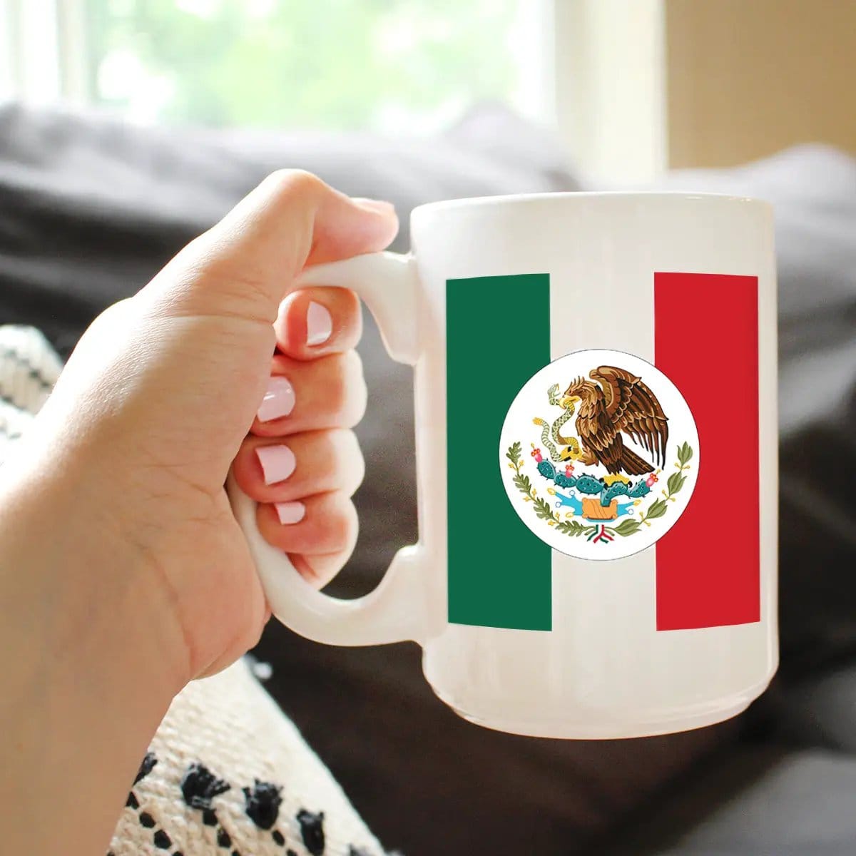 Ceramic Coffee Mug | Dishwasher & Microwave Safe | Double Printed | Mexico Flag