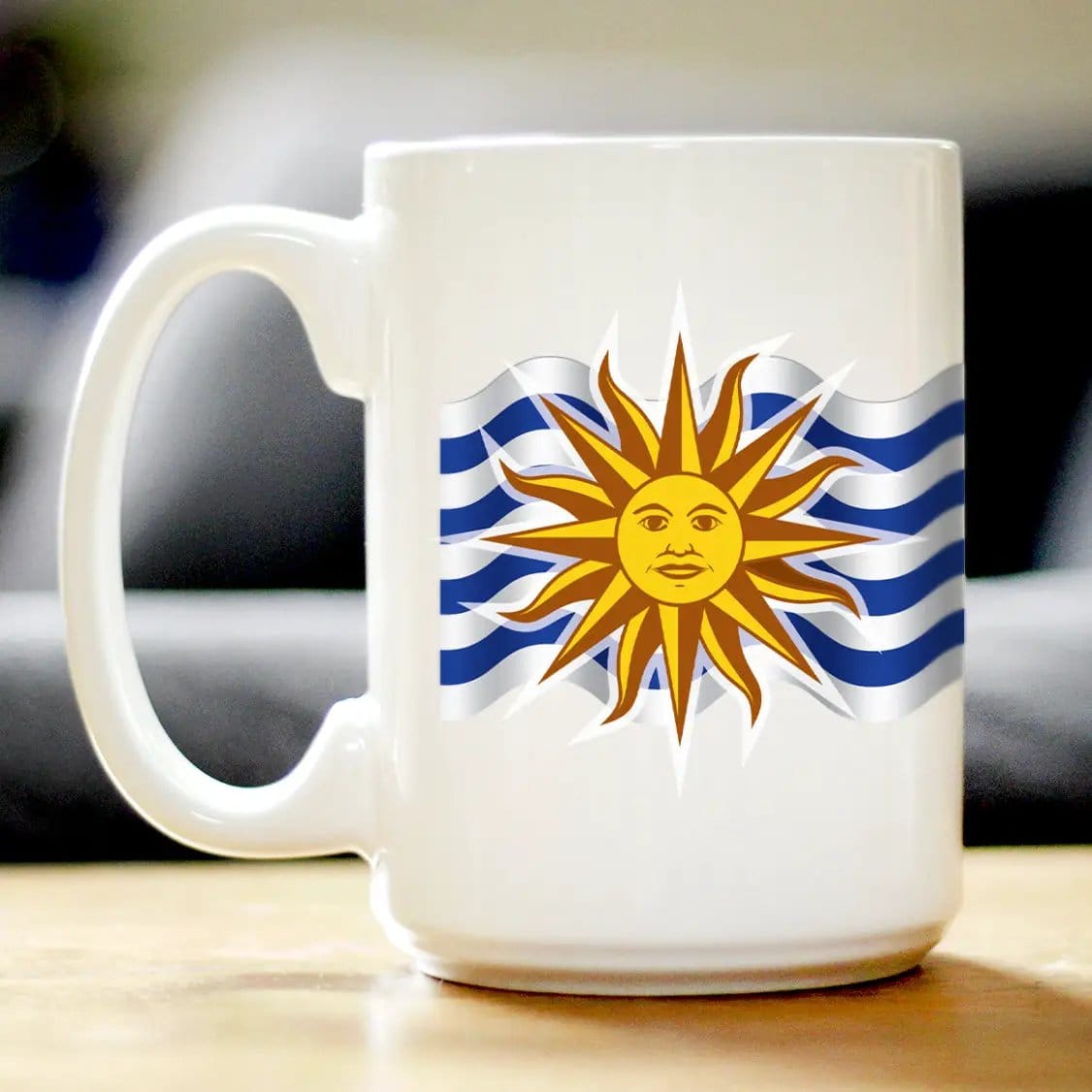 Ceramic Coffee Mug | Dishwasher & Microwave Safe | Double Printed | Uruguay Flag