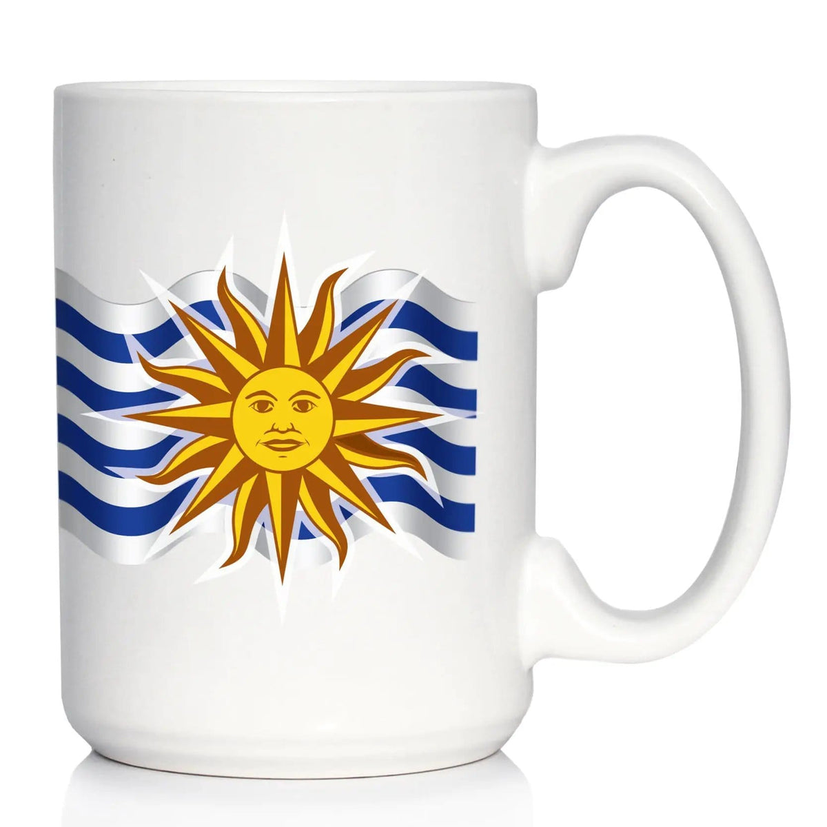Ceramic Coffee Mug | Dishwasher & Microwave Safe | Double Printed | Uruguay Flag