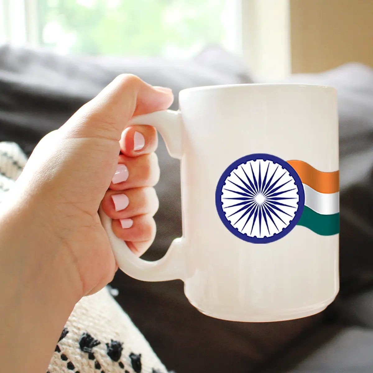 Ceramic Coffee Mug | Dishwasher & Microwave Safe | Double Printed | India Flag