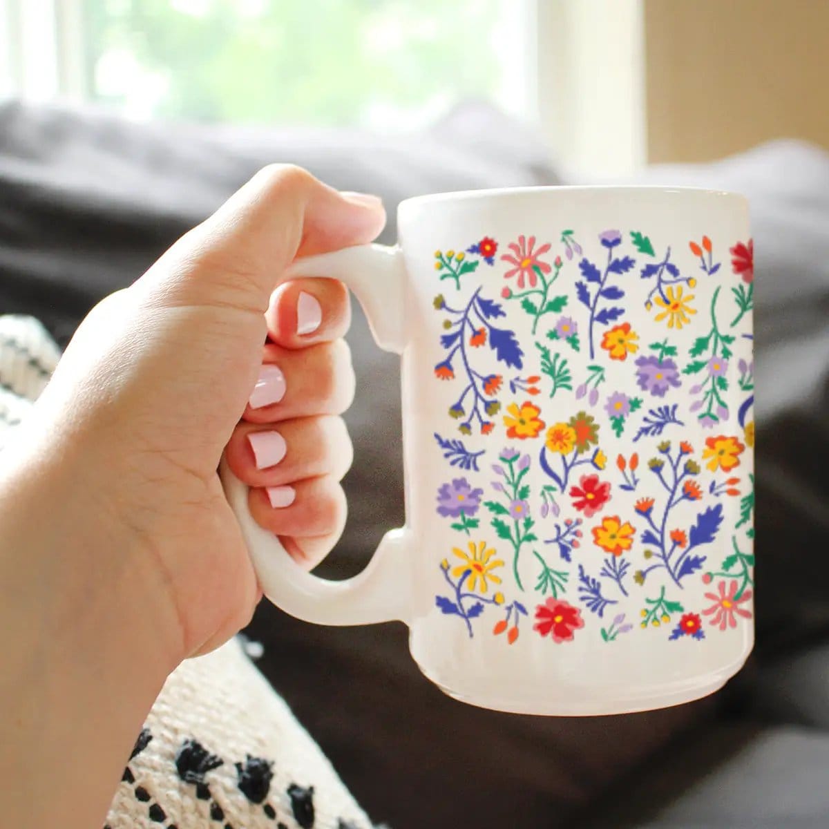 Ceramic Coffee Mug | Dishwasher & Microwave Safe | Double Printed | Spring Floral
