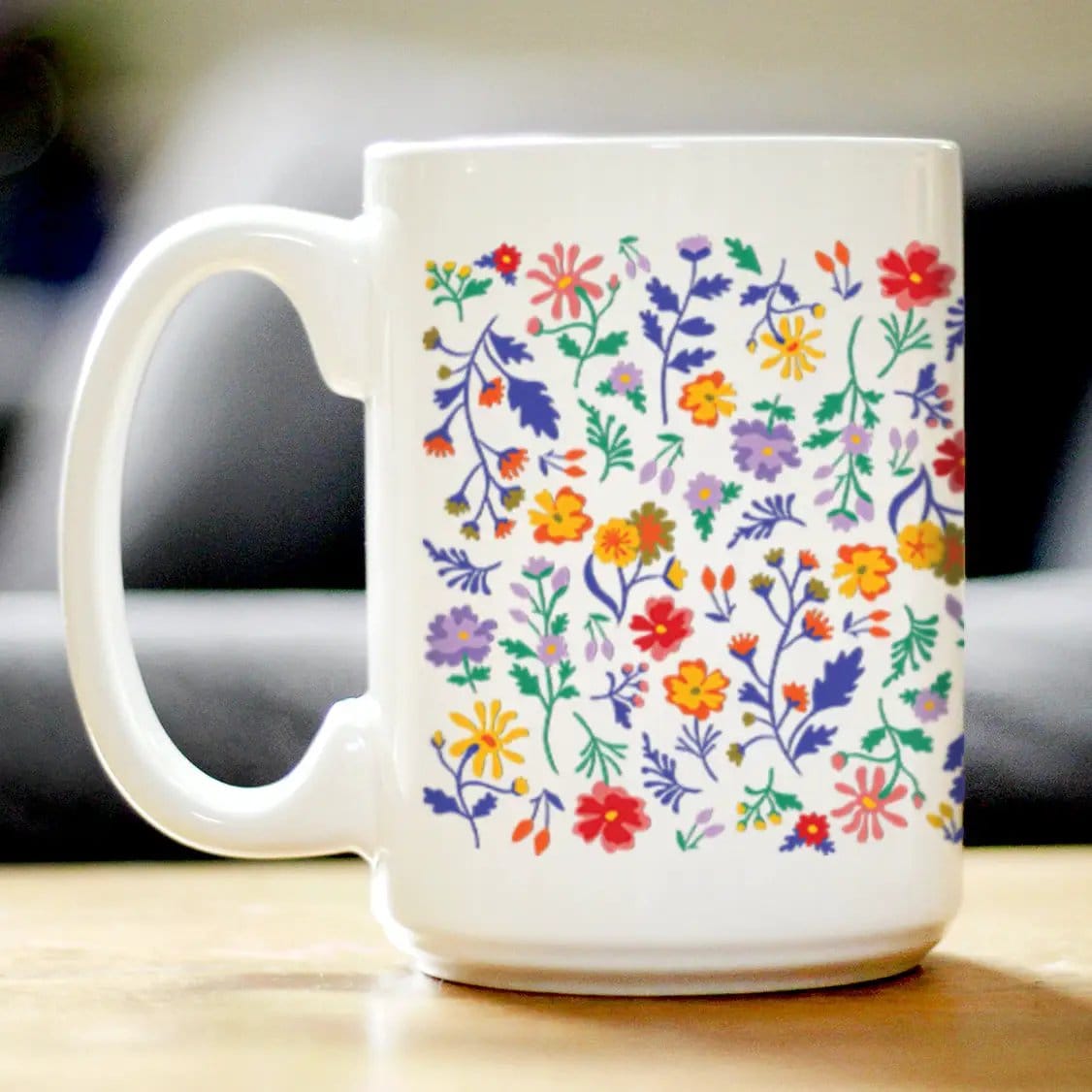 Ceramic Coffee Mug | Dishwasher & Microwave Safe | Double Printed | Spring Floral