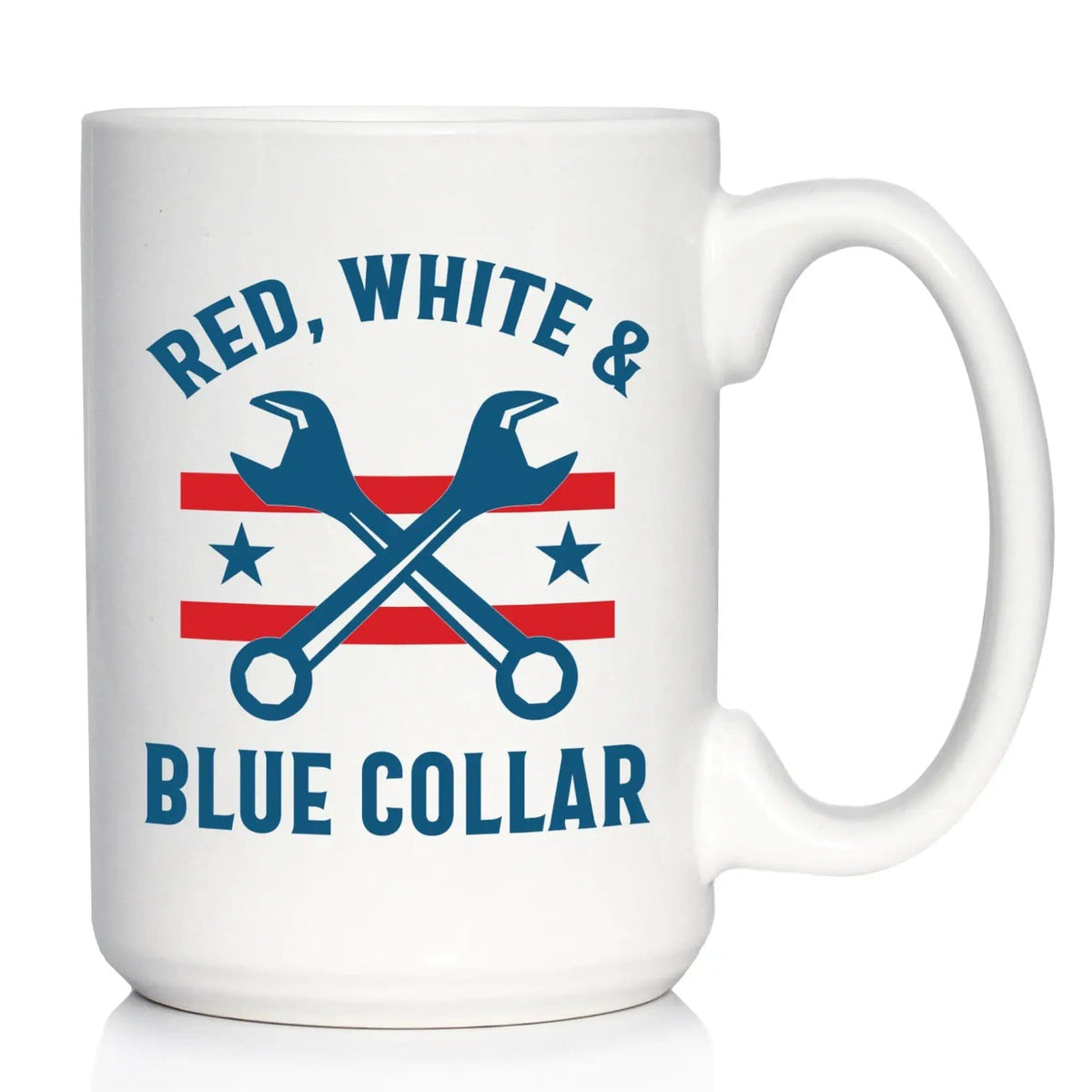 Ceramic Coffee Mug | Dishwasher & Microwave Safe | Double Printed | Red White & Blue Collar